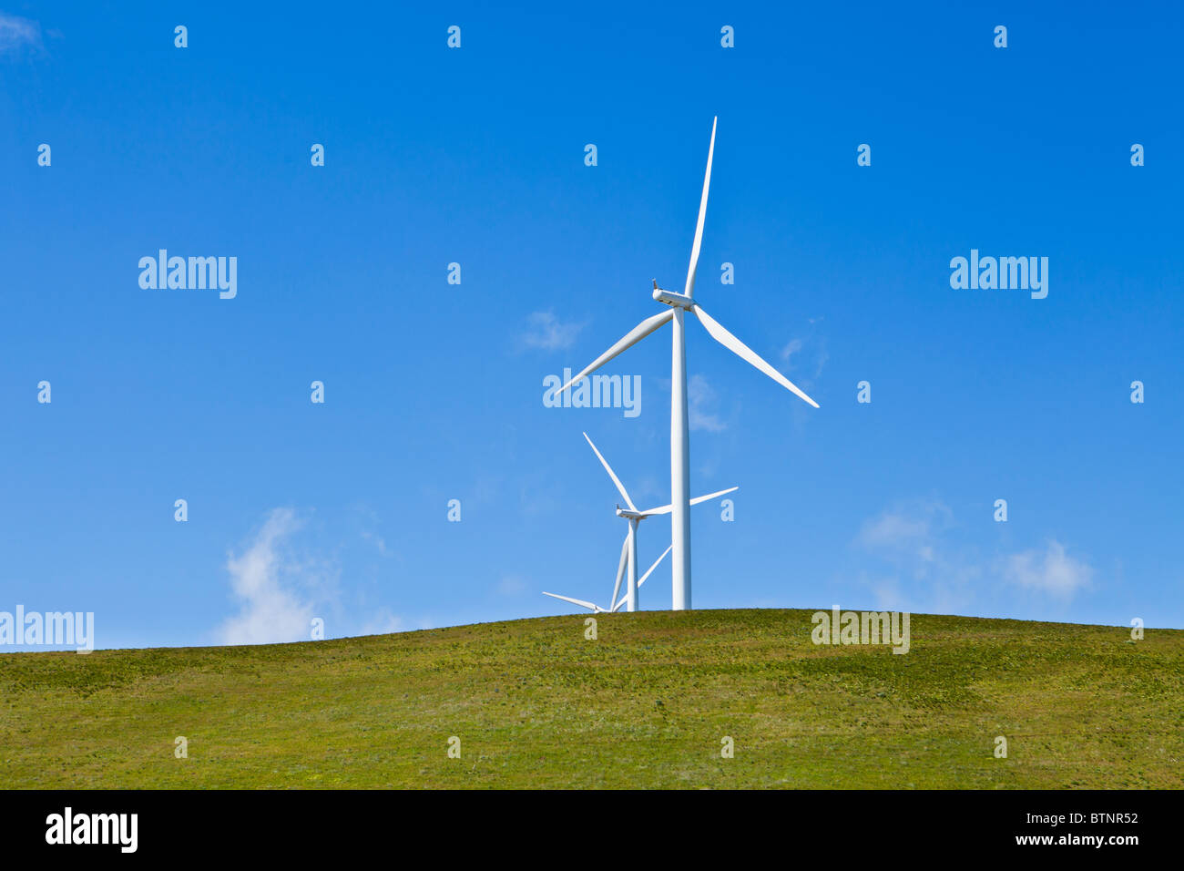 Éoliennes dans le sud de l'État de Washington. Banque D'Images
