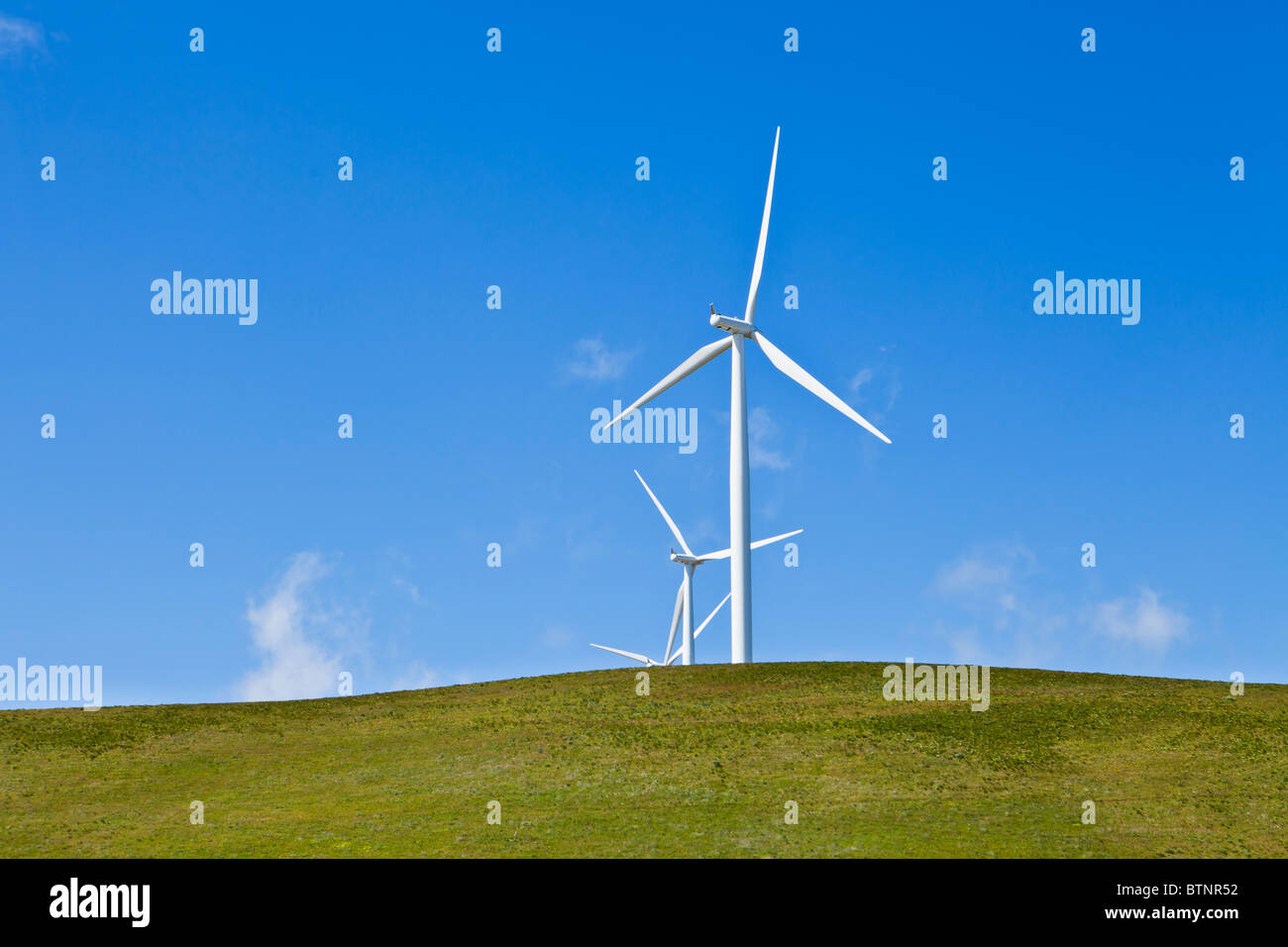 Éoliennes dans le sud de l'État de Washington. Banque D'Images