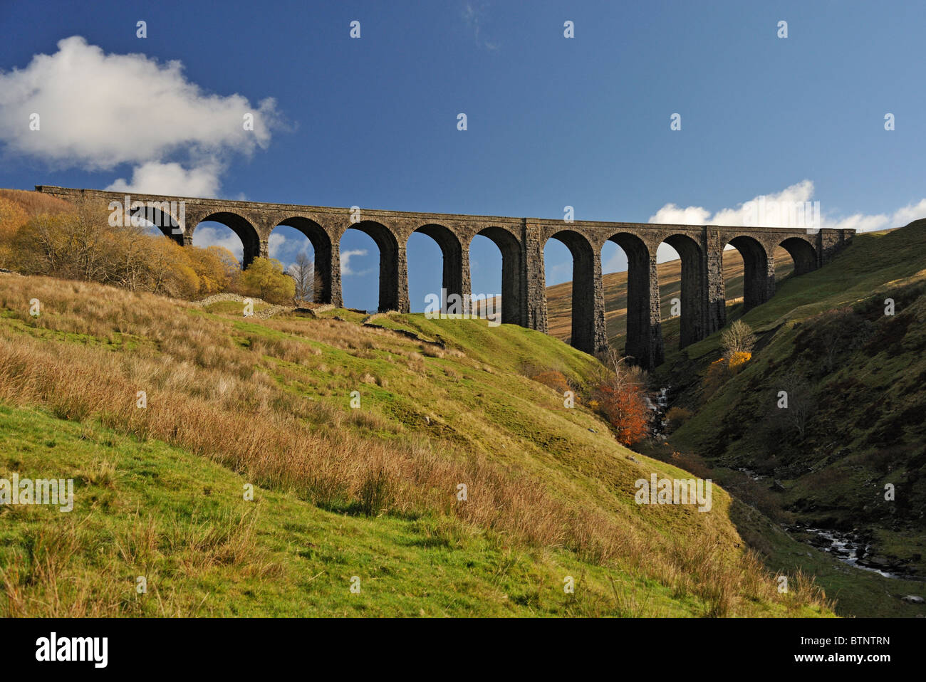 Arten Gill Viaduct, Settle-Carlisle Railway. , Dentdale Yorkshire Dales National Park, Cumbria, Angleterre, Royaume-Uni, Europe. Banque D'Images
