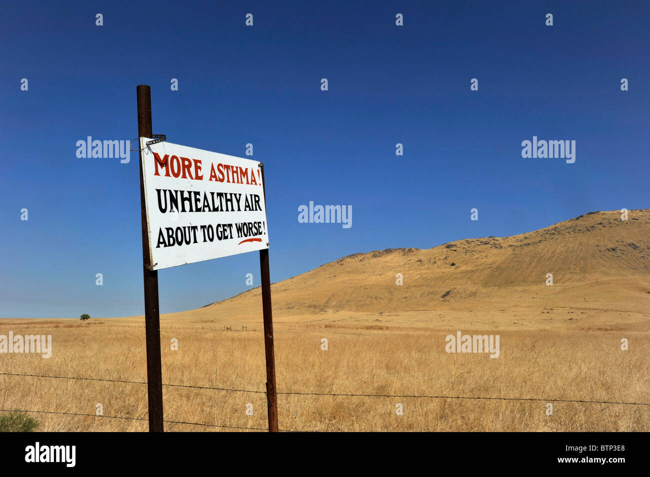 La pollution de l'air en Californie signe Banque D'Images