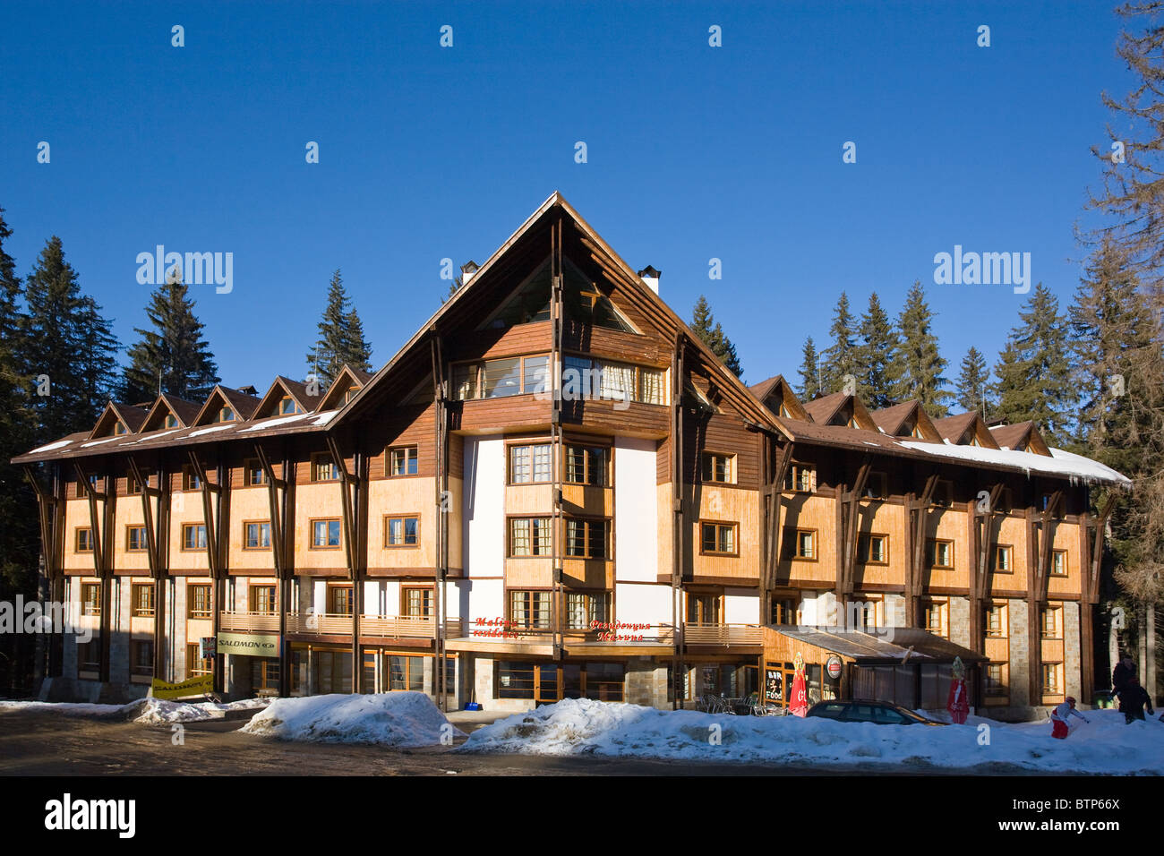 Scène D'hiver, équipe De Chiens De Traîneau, Pamporovo, Une Station De Ski Celebre Montagnes Rodopi Balkans Bulgarie 32450775