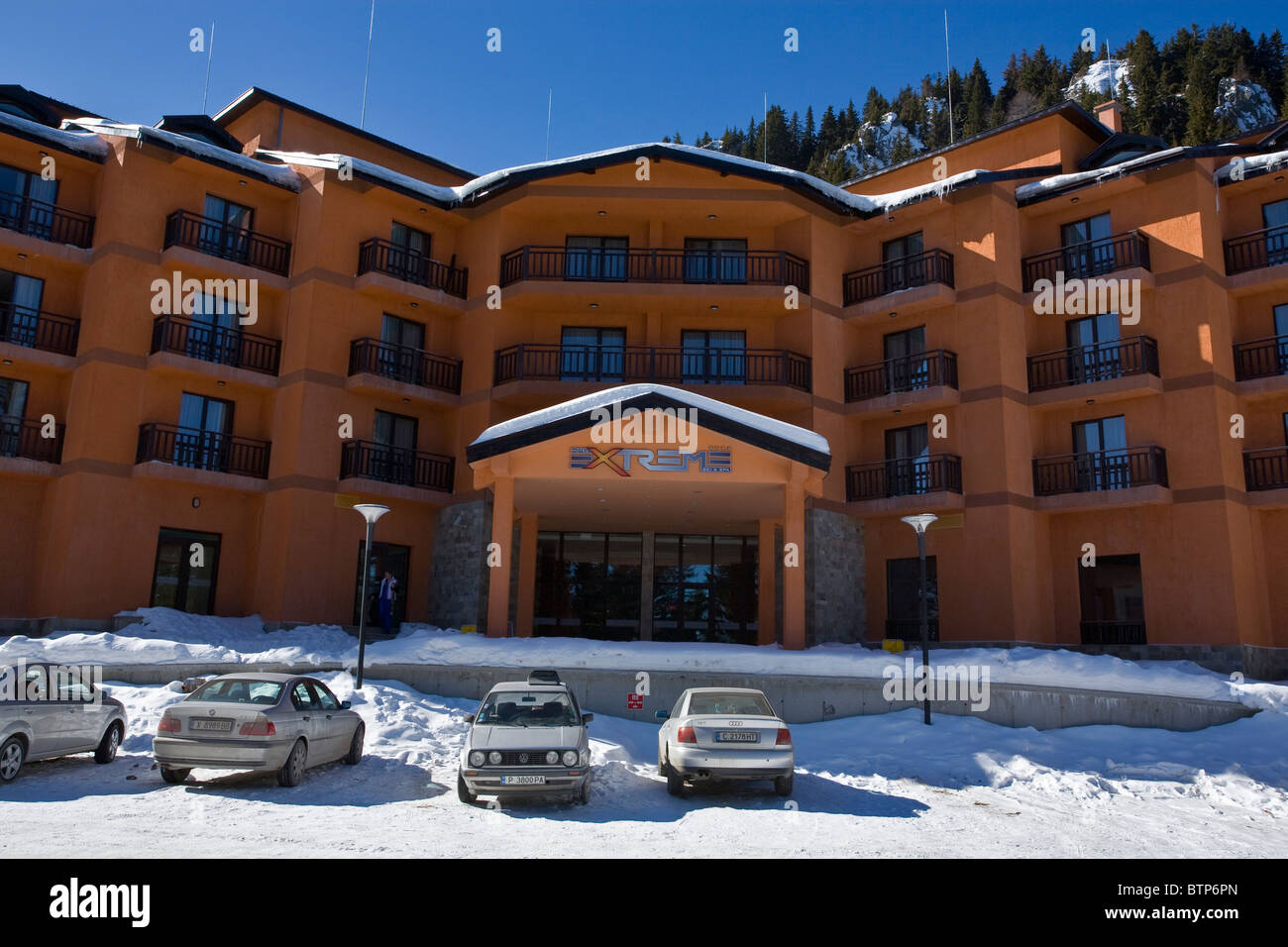 Pamporovo, une célèbre station de ski, montagnes Rodopi, Balkans, Bulgarie Banque D'Images