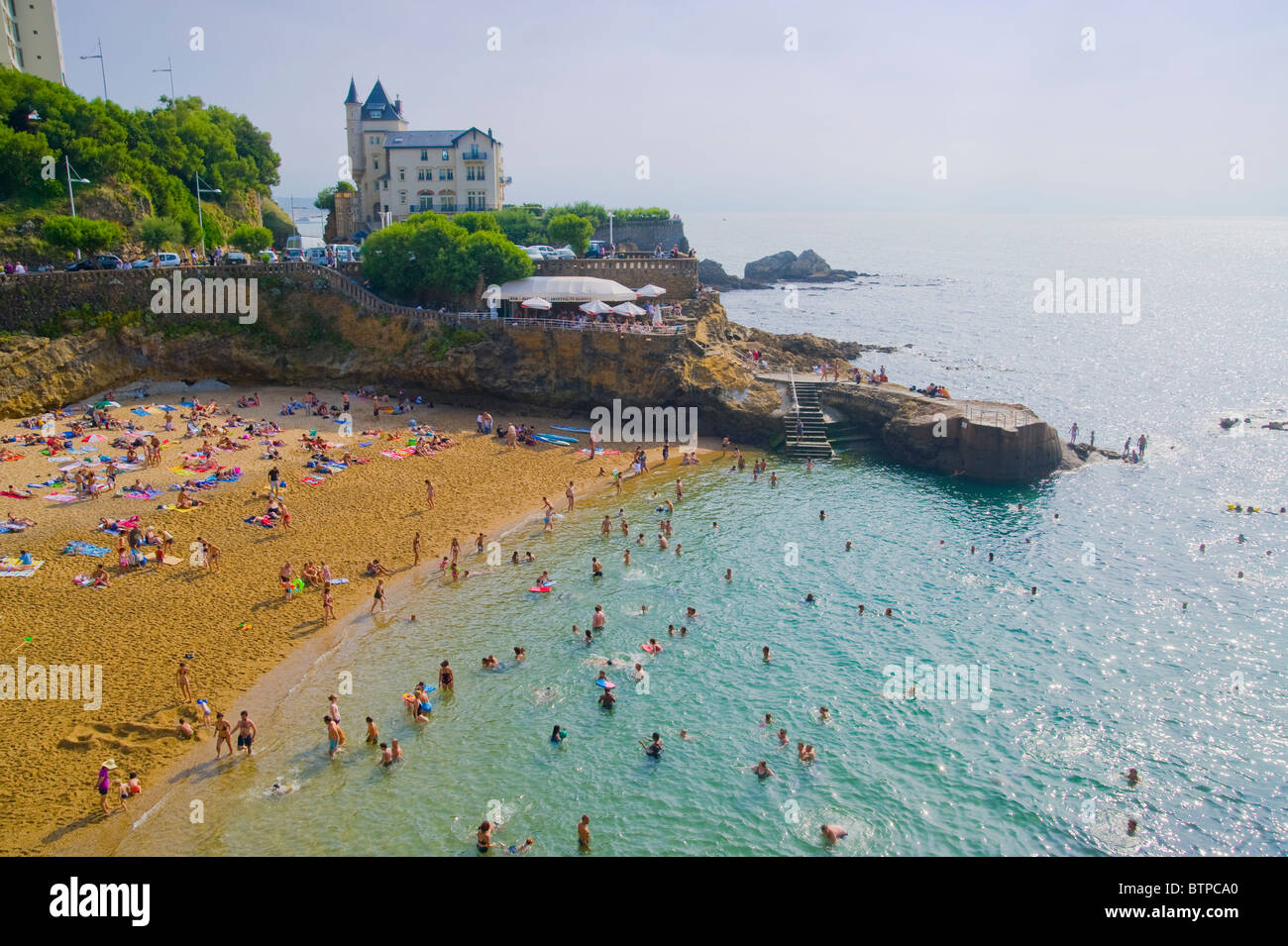 Plage du Port Vieux, Biarritz, Aquitaine, France Photo Stock - Alamy