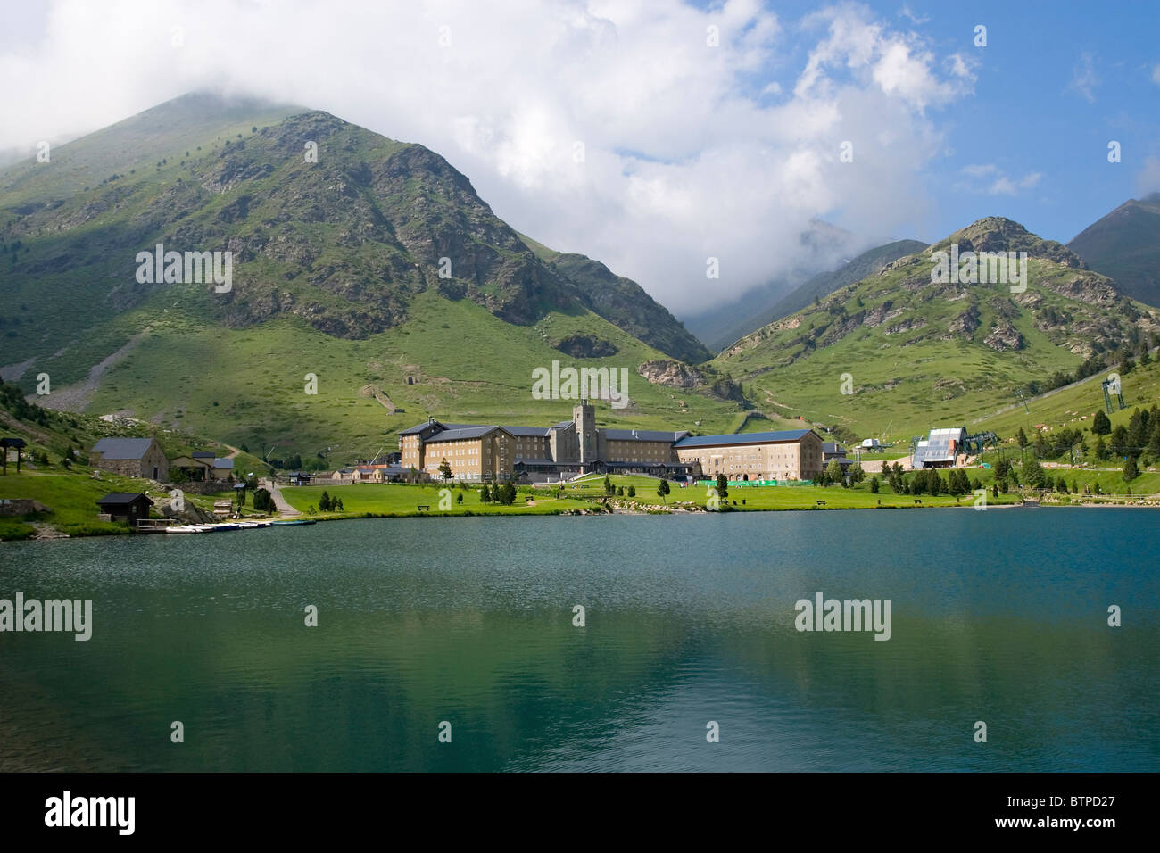 Vall de Nuria sanctuaire dans les Pyrénées catalanes, Espagne Banque D'Images