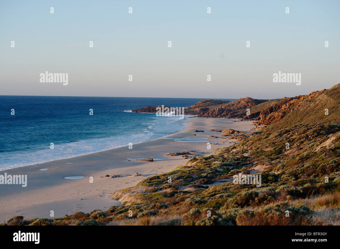 L'Australie, Margaret River, Wyadup, voir l'horizon de la plage Banque D'Images