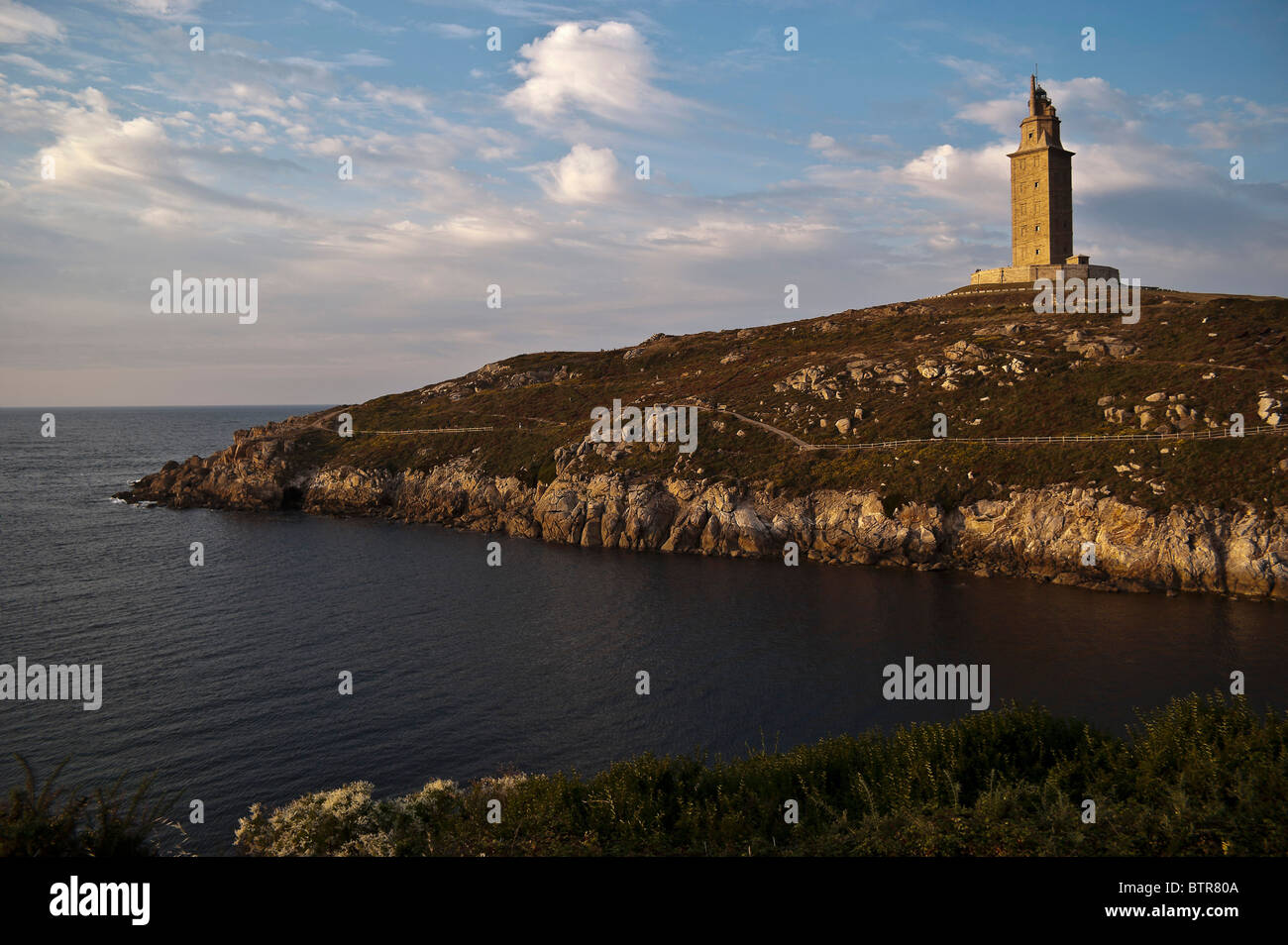 La tour Hercules, ancien phare romain de la Coruña Banque D'Images