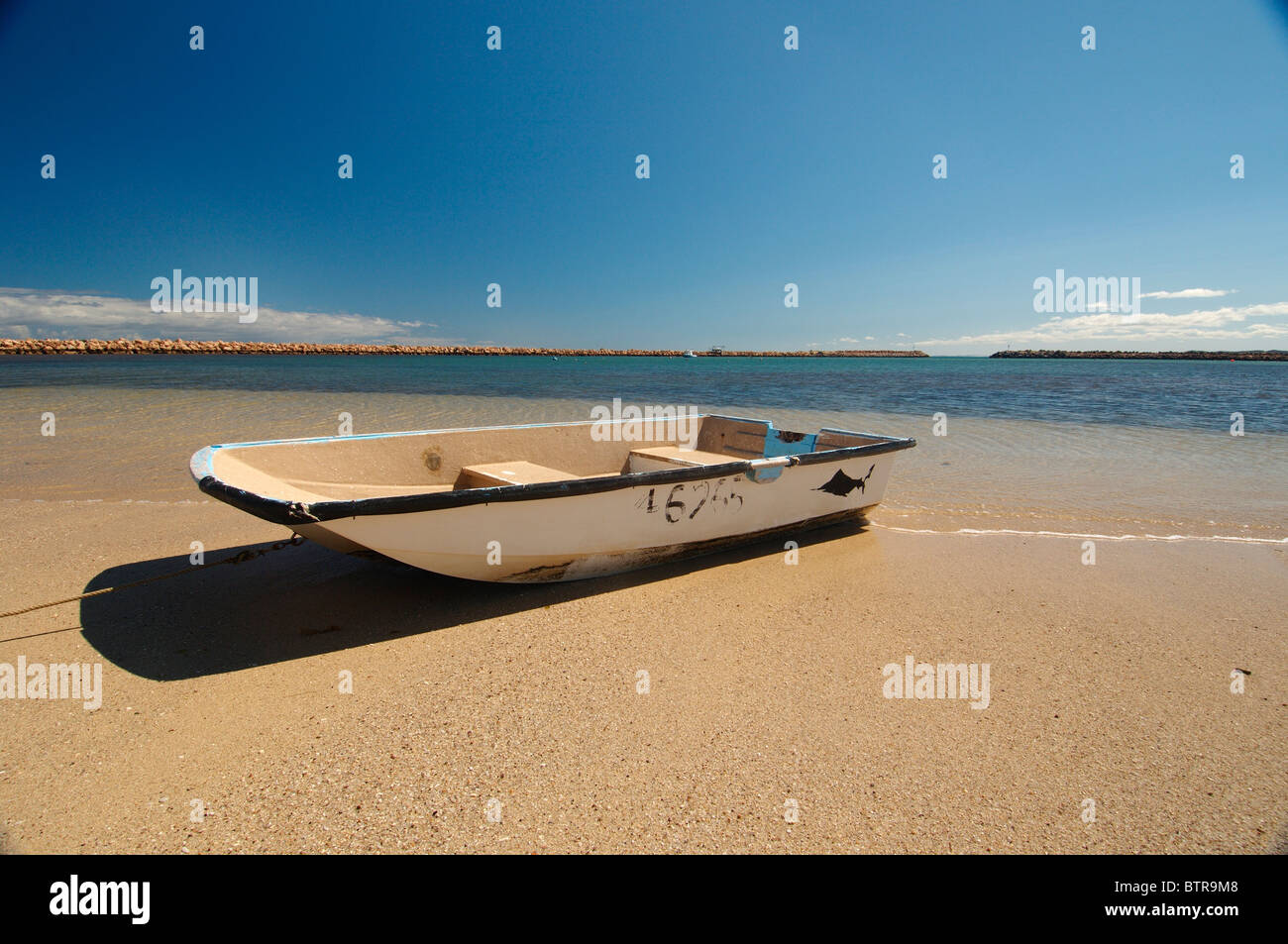 L'Australie, vue de boat on beach Banque D'Images