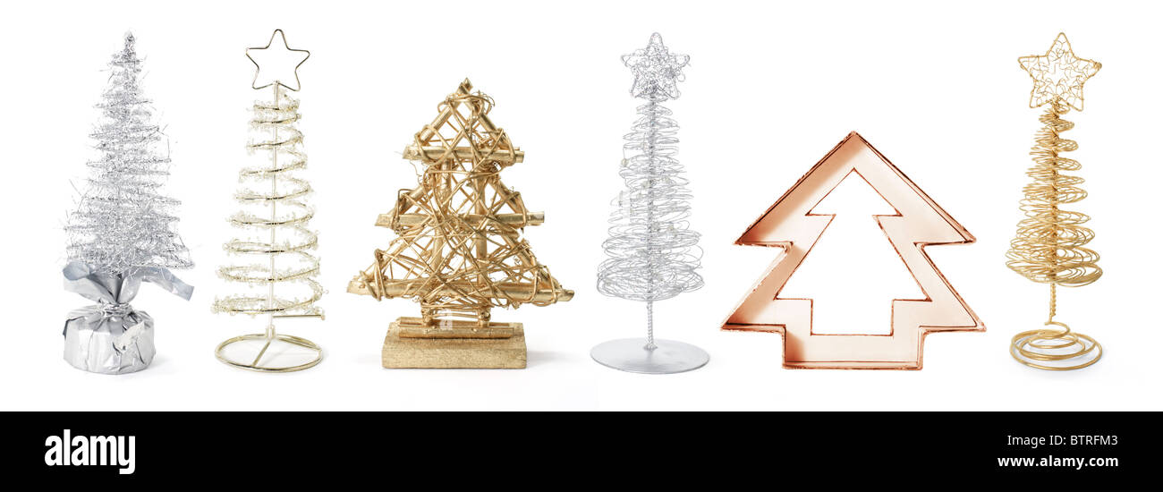 Les arbres de Noël miniature Banque D'Images
