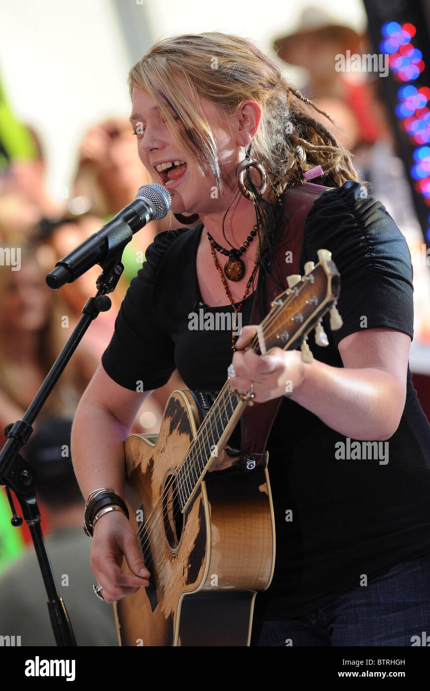 NBC Today Show Concert avec American Idol gagnant et Runner-Up Banque D'Images