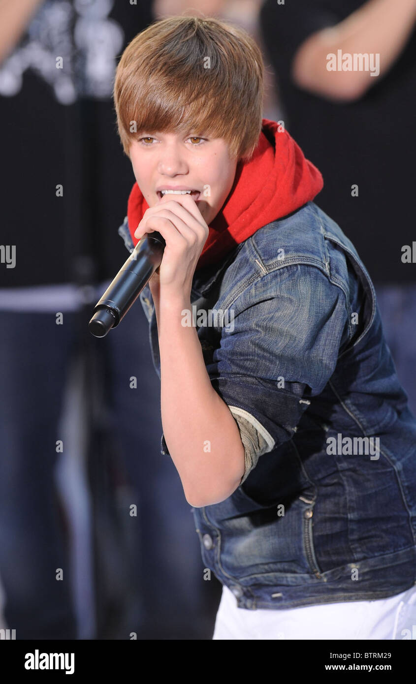 NBC Today Show Concert avec Justin Bieber Banque D'Images