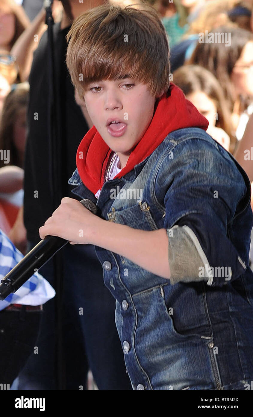 NBC Today Show Concert avec Justin Bieber Banque D'Images