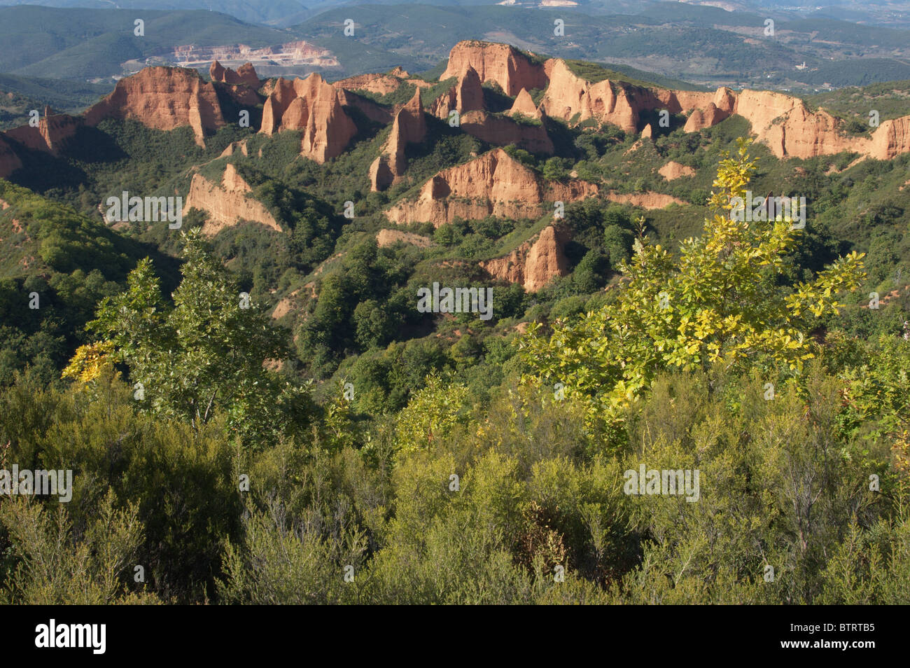 Las Médulas, Leon, Espagne. Banque D'Images