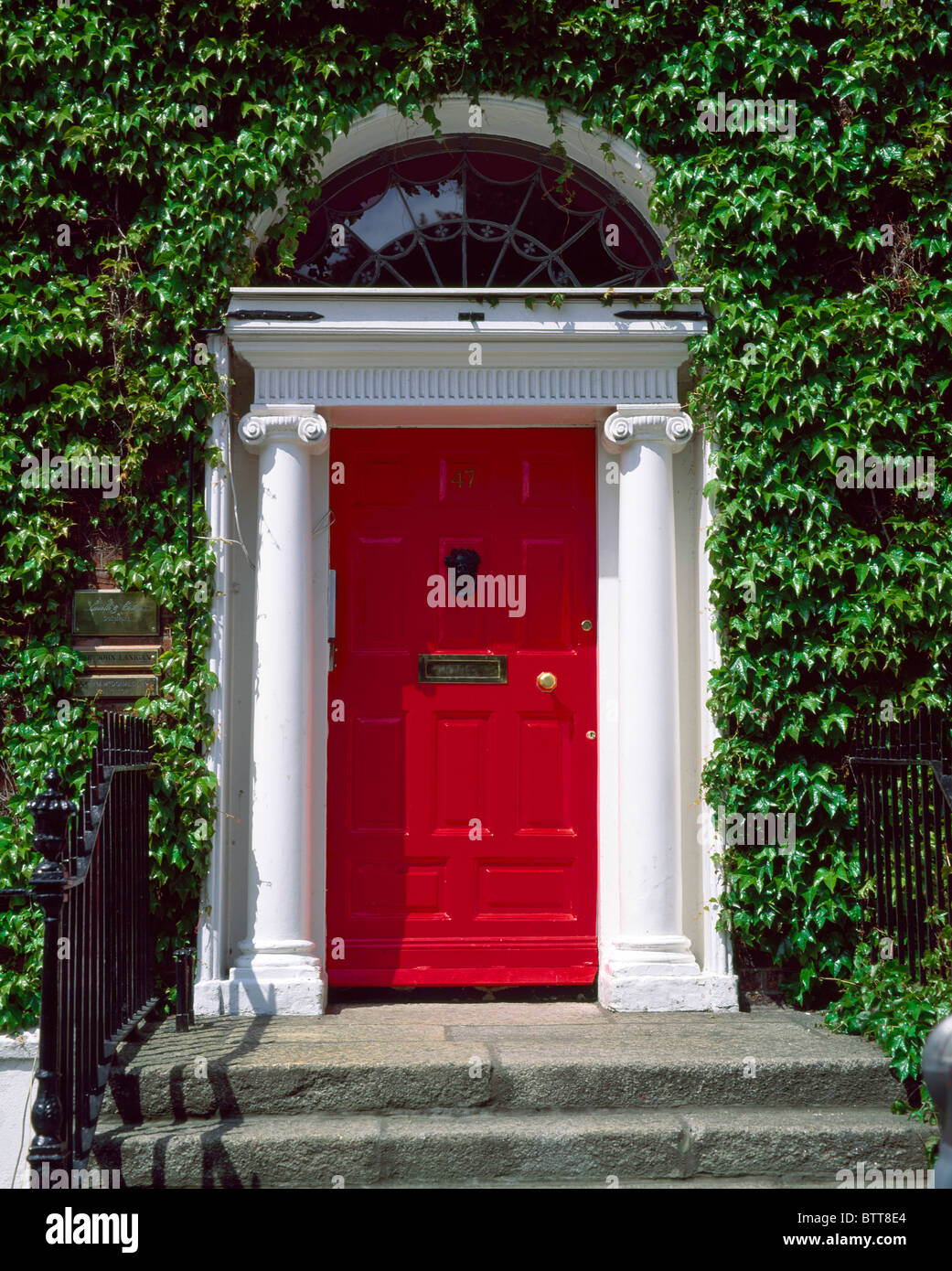 Porte de style géorgien, Fitzwilliam Square, Dublin, Dublin, Irlande Banque D'Images