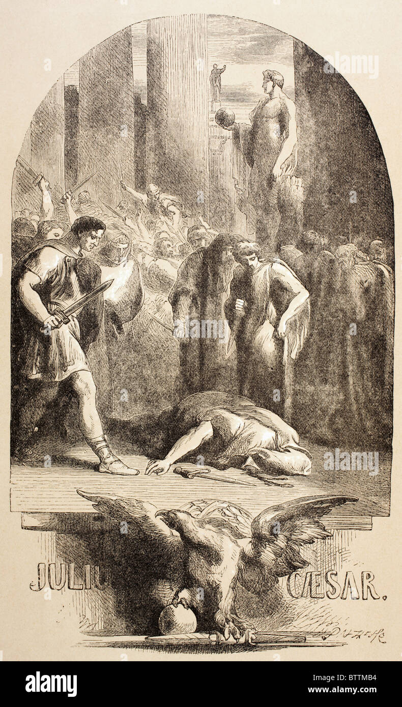 Illustration par Sir John Gilbert pour Jules César de William Shakespeare. Banque D'Images