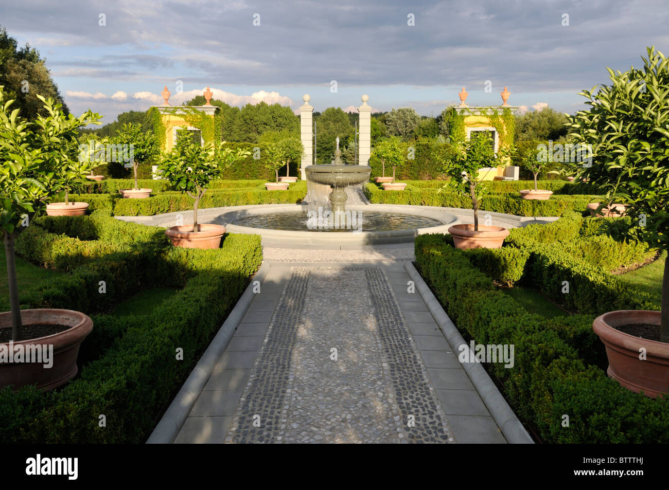 Jardin de style renaissance italienne, erholungspark marzahn, Berlin, Allemagne Banque D'Images