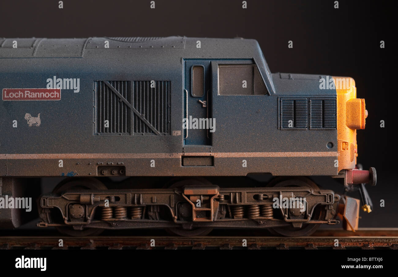 Locomotive Diesel de la classe 37, le Loch Rannoch Banque D'Images