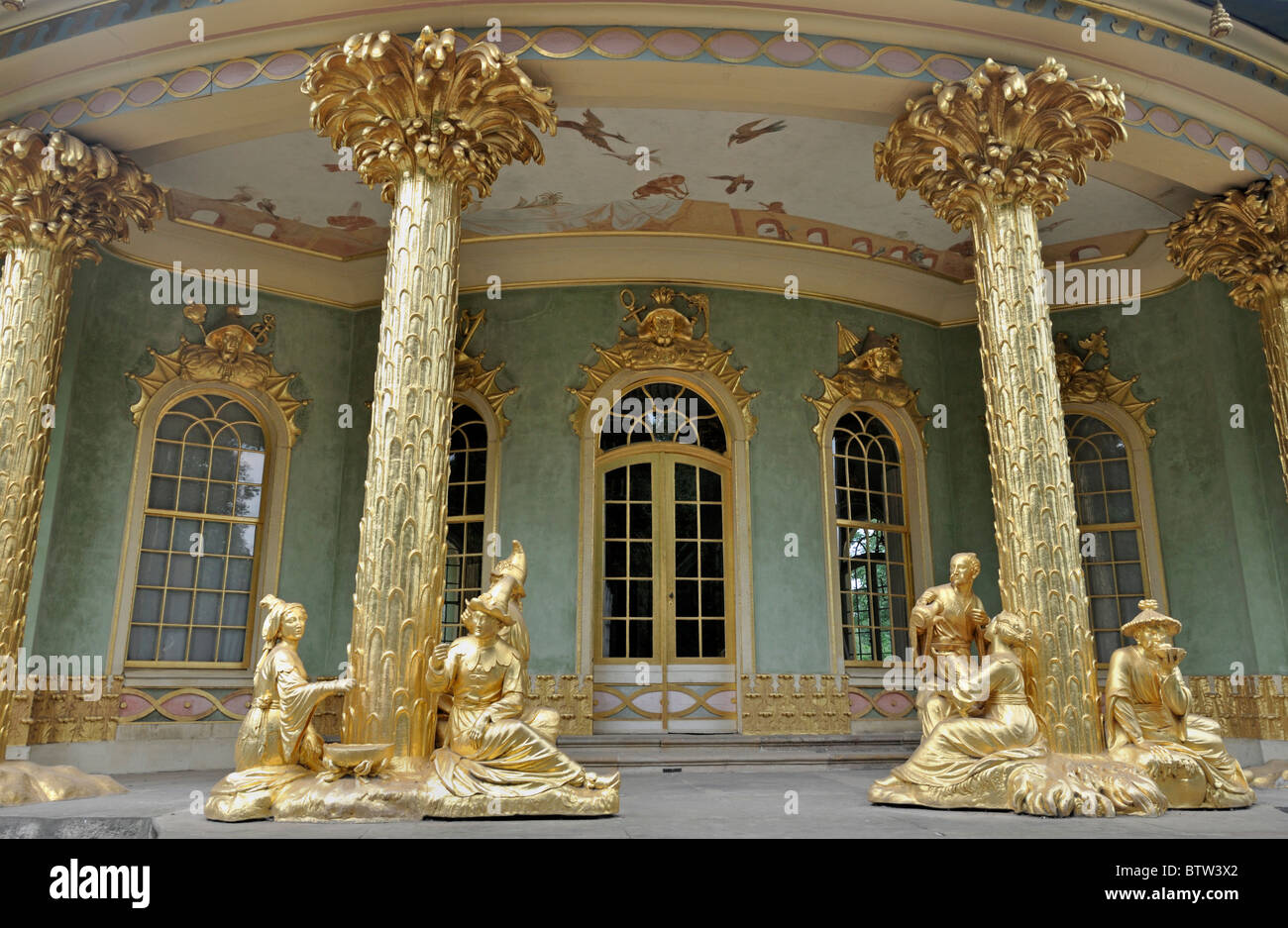 La maison chinoise au palais de Sanssouci Potsdam, Allemagne Europe, UNESCO World Heritage Banque D'Images