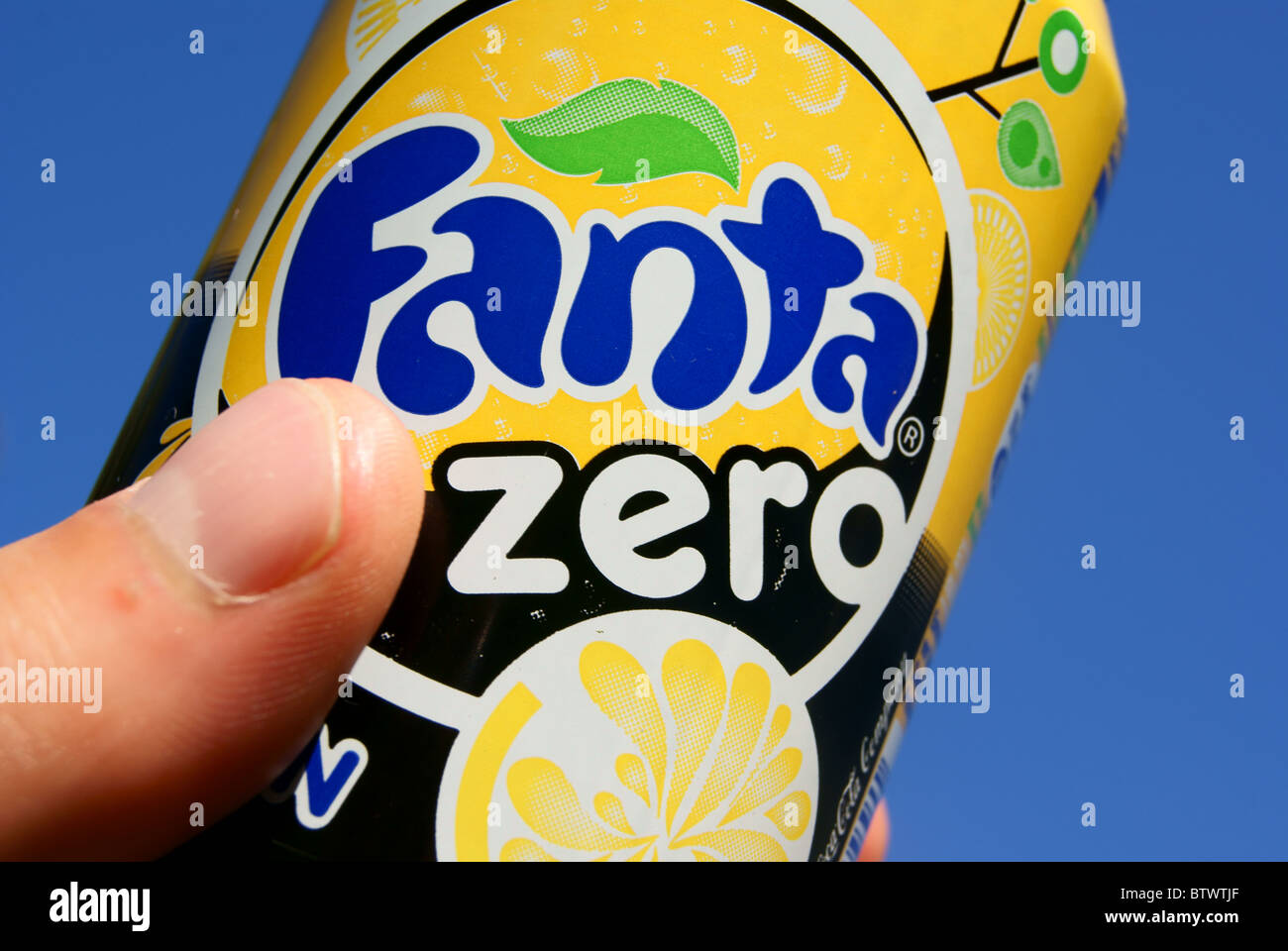 Peut de Fanta Zero Banque D'Images