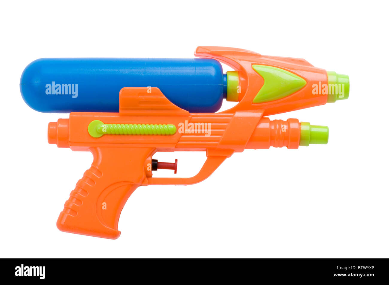 Objet sur blanc - pistolet à eau toy close up Banque D'Images