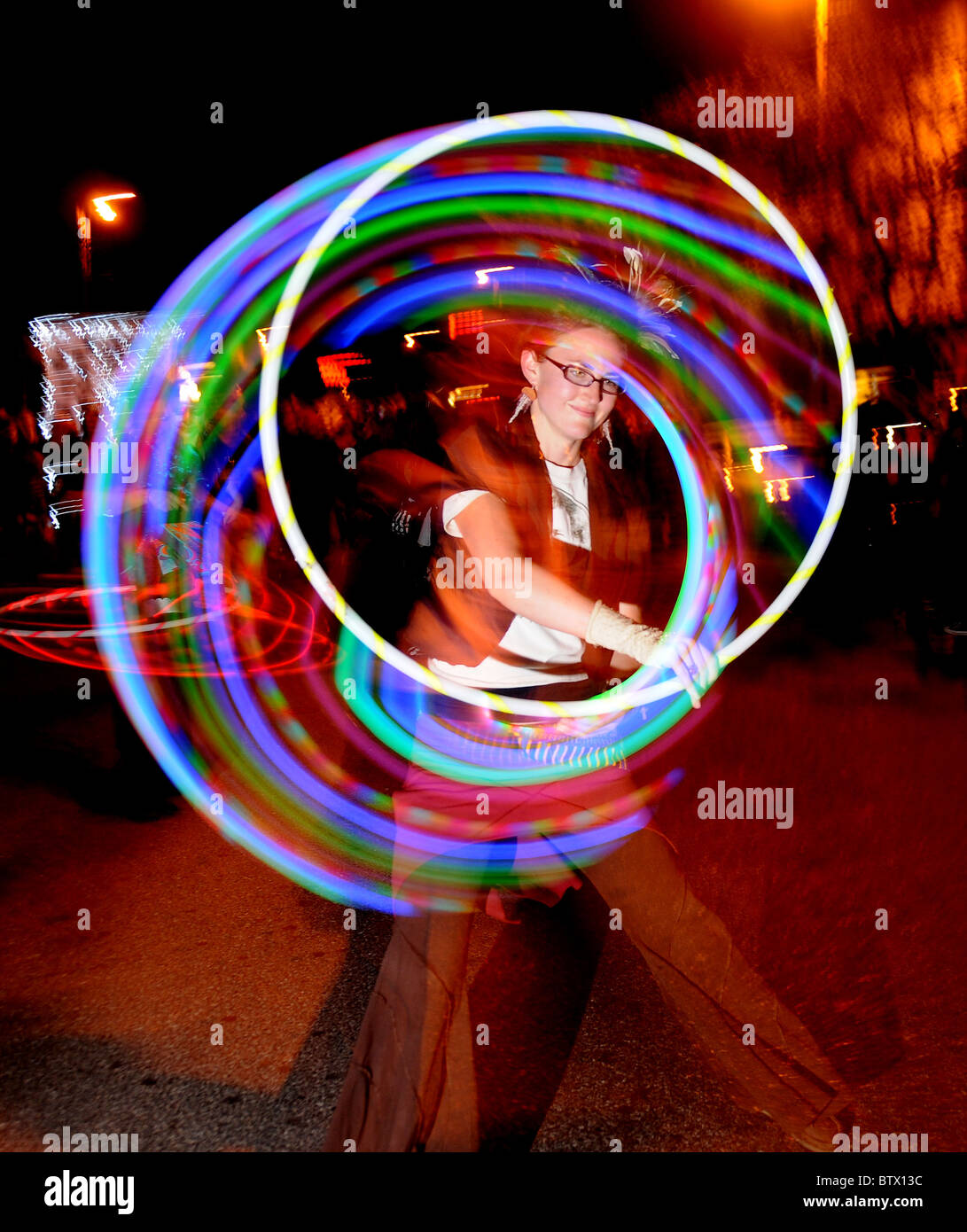 Les participants de la Procession toutes les âmes l'honneur du défunt à Tucson, Arizona, USA. Banque D'Images
