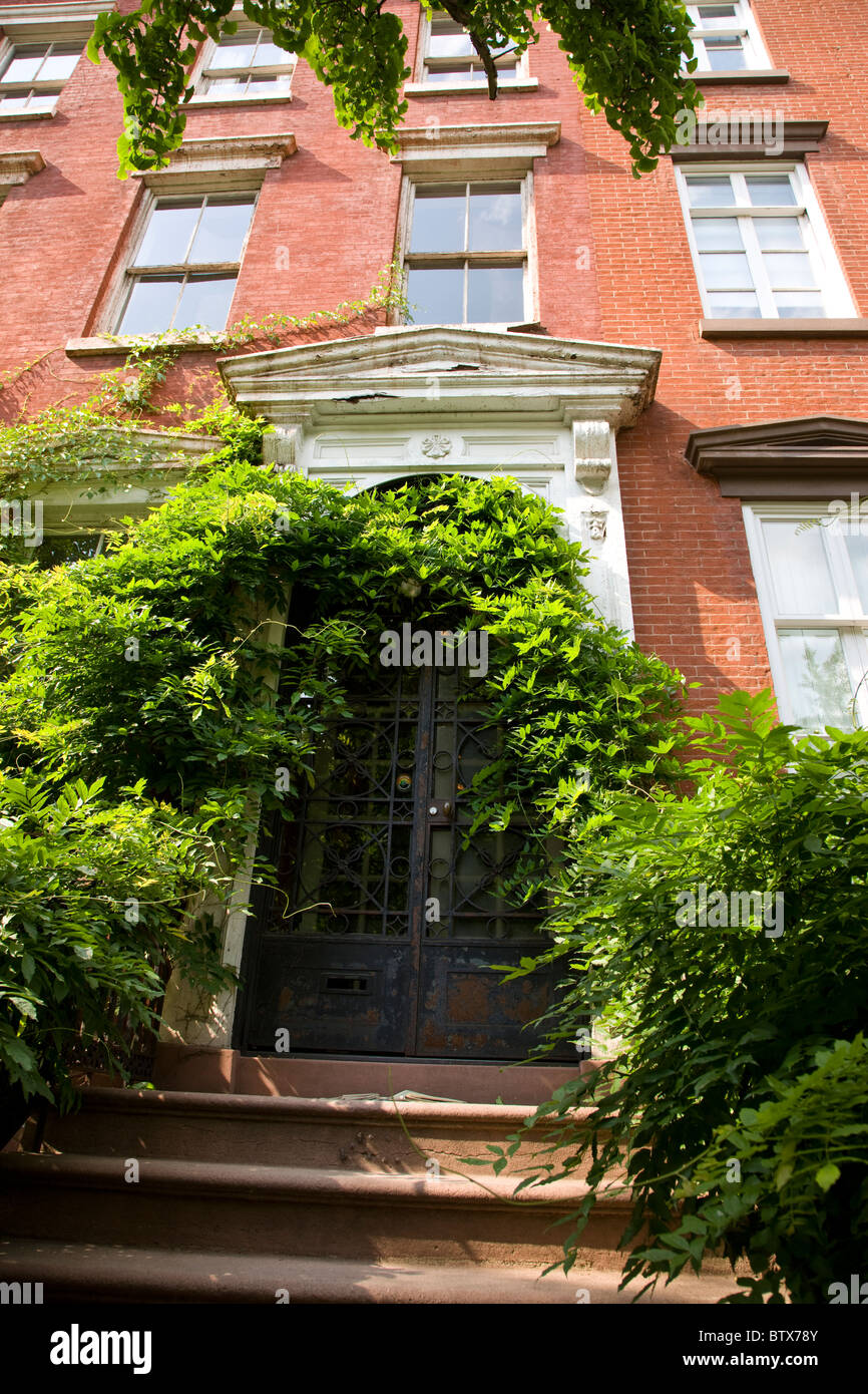 St Luke's Place à Greenwich Village Banque D'Images