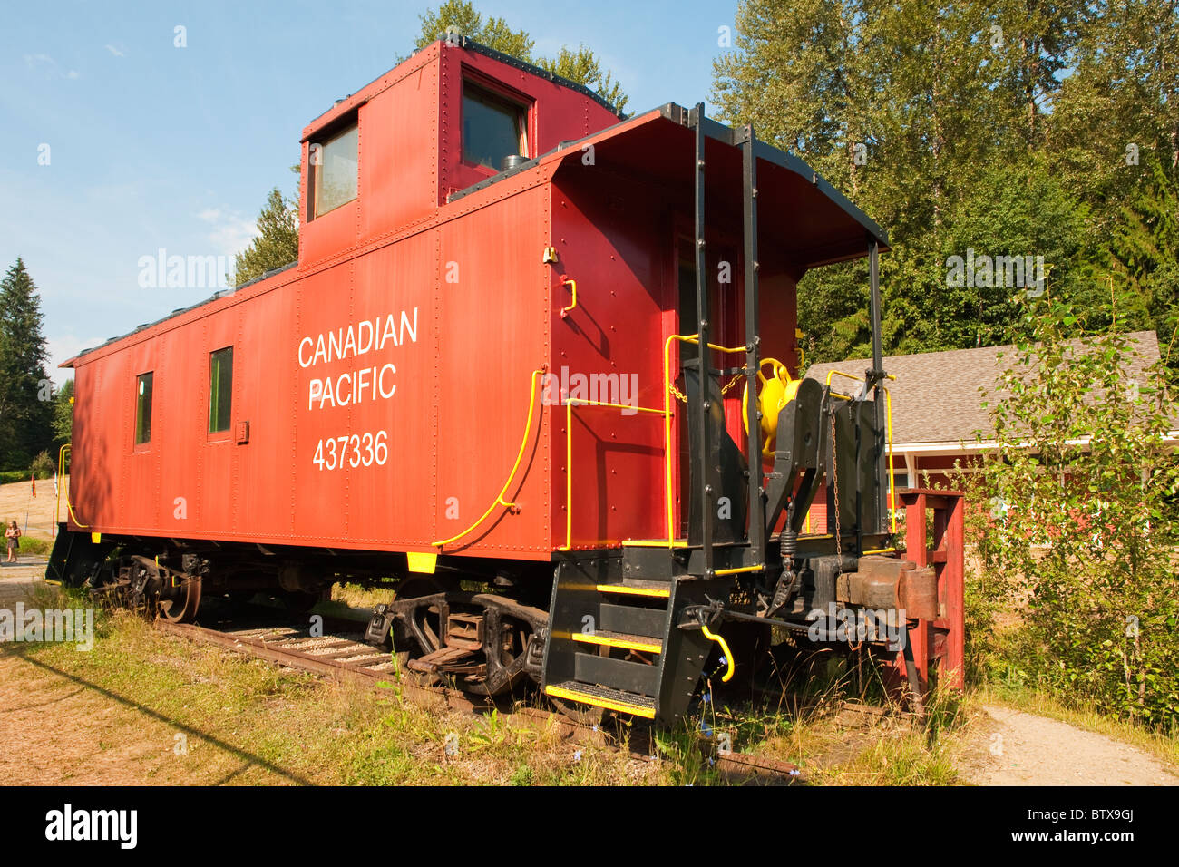 Le dernier crampon du chemin de fer du Canadien Pacifique, a été piloté à Craigellachie, Colombie-Britannique, Canada, 7 novembre 1885 Banque D'Images