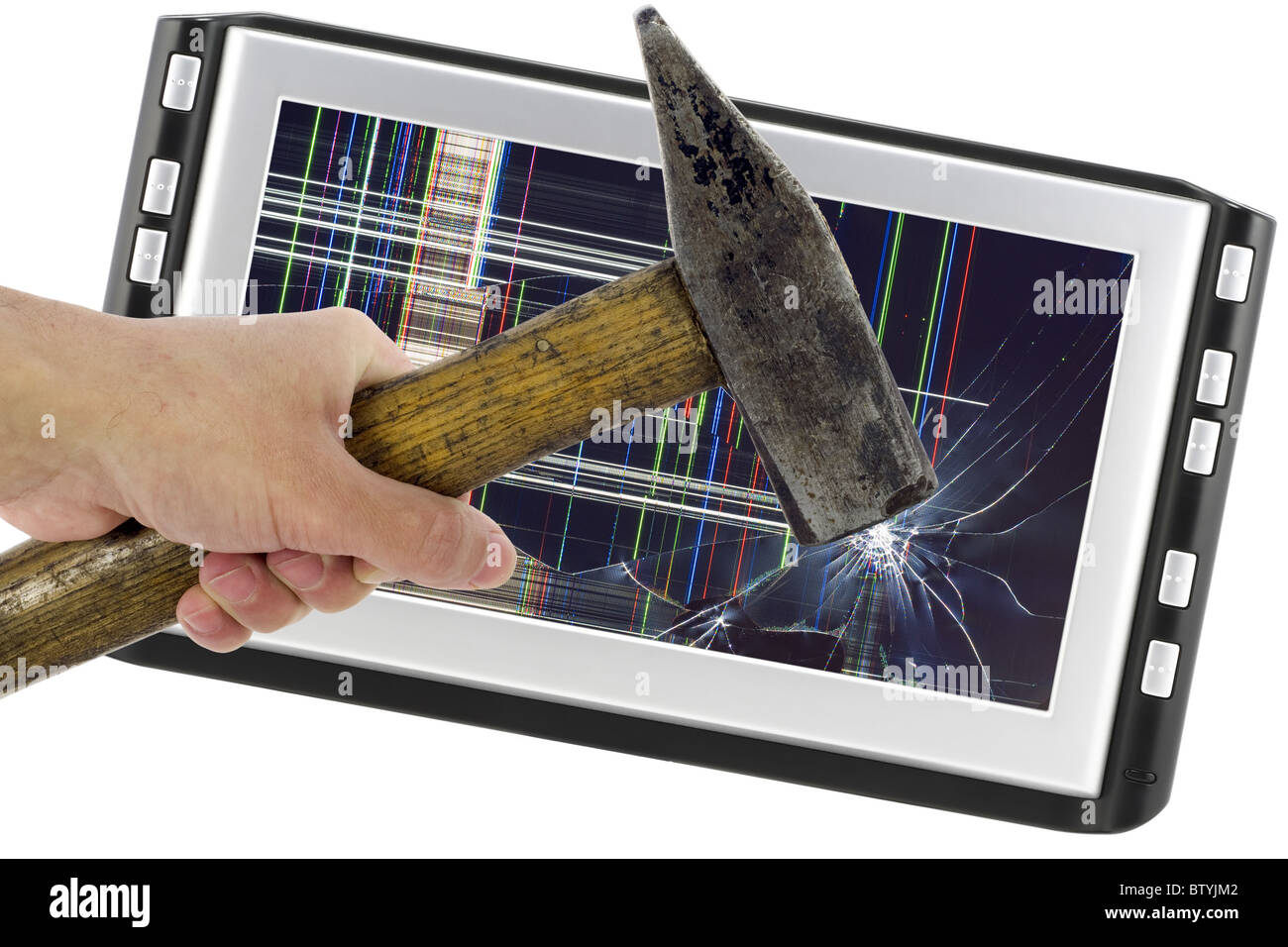 Crash test téléviseur Banque D'Images