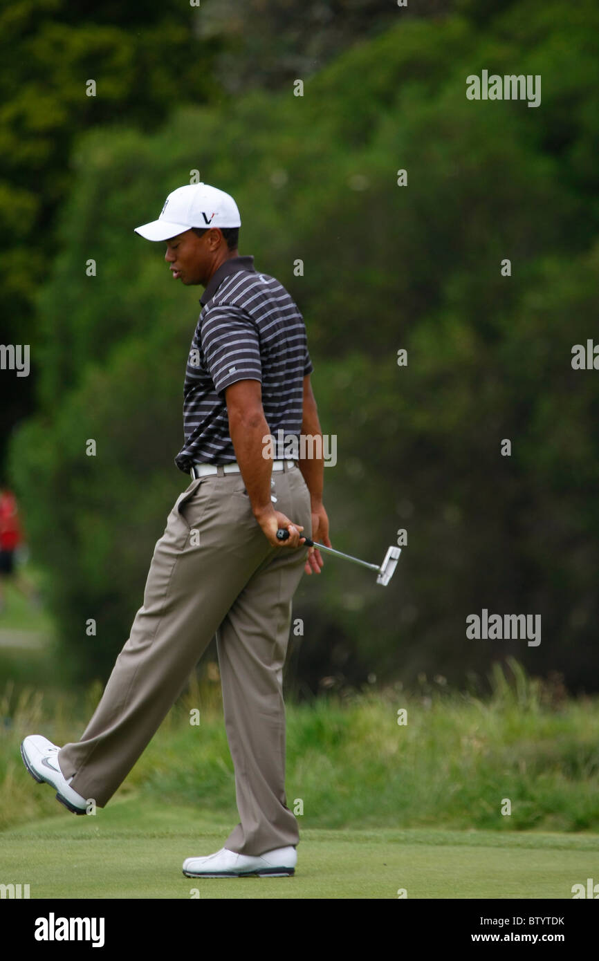 L'action au JB étaient Masters golf(Australie) Tiger Woods Banque D'Images