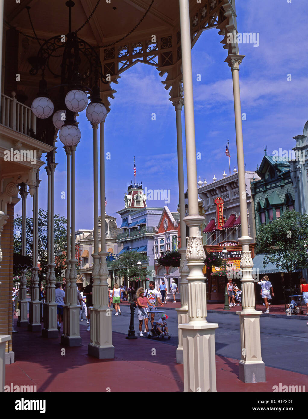 Main Street USA, Walt Disney World, Orlando, Floride, États-Unis d'Amérique Banque D'Images