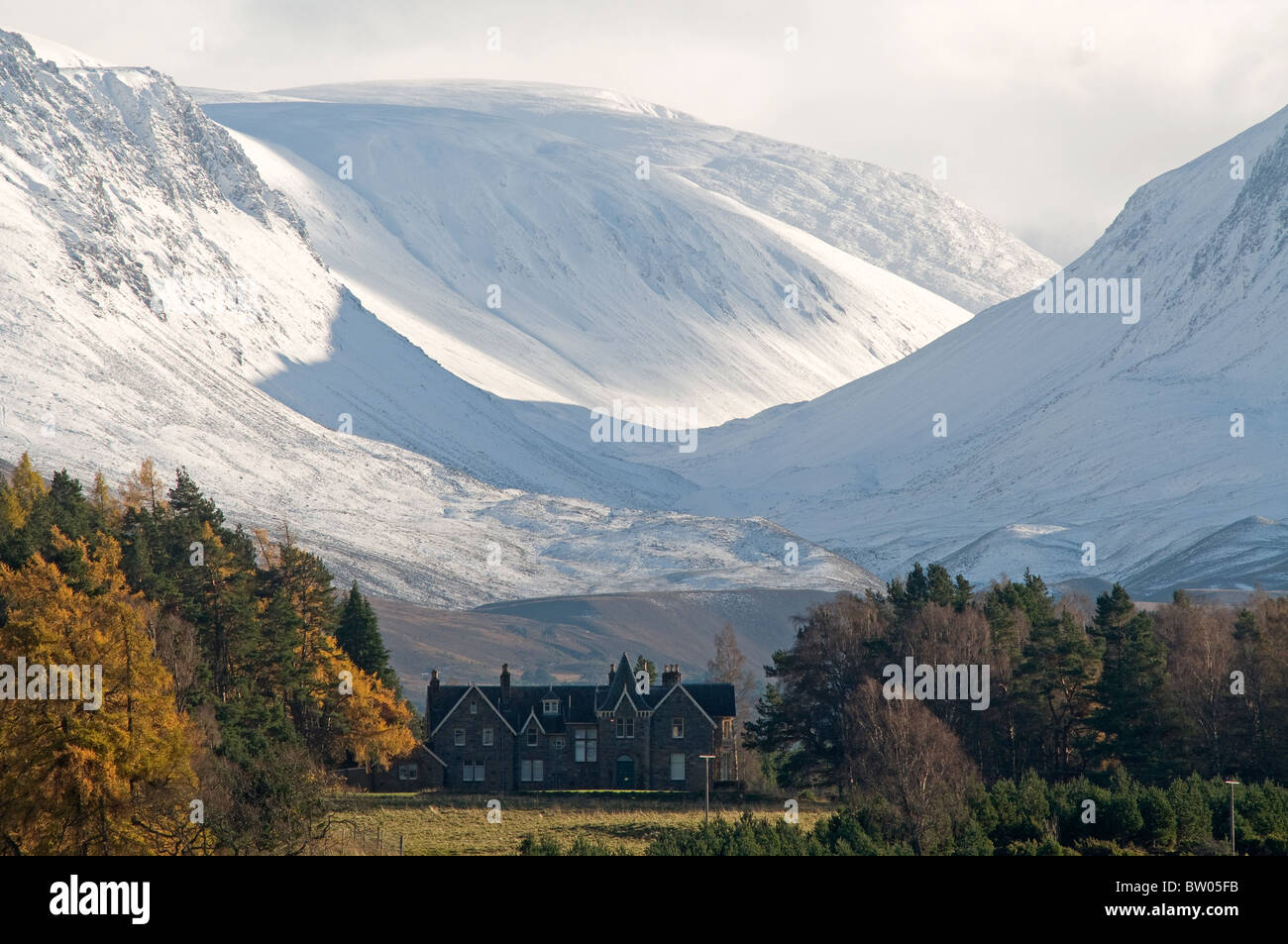 Drumintoul Lodge Aviemore Rothiemurchus, sous le col de Lairig Ghru les Cairngorms. 6983 SCO Banque D'Images