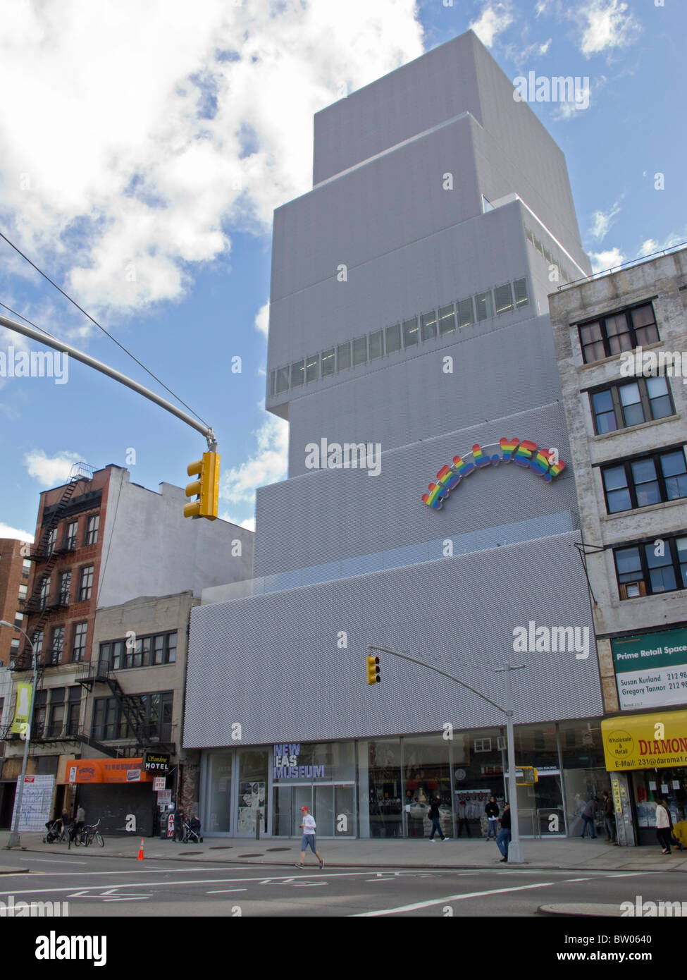 L'extérieur du nouveau musée d'Art Contemporain de Manhattan New York USA Banque D'Images