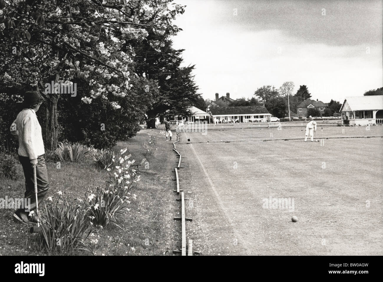 Ouvrez Peel Memorial tournament à croquet Cheltenham GLOUCESTERSHIRE Angleterre Royaume-uni Croquet Club Banque D'Images