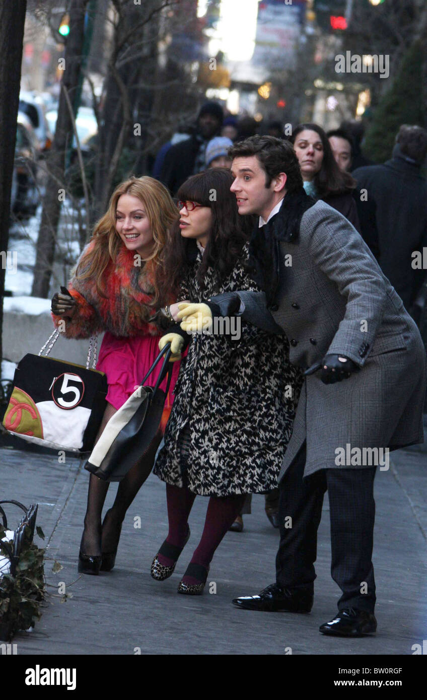 Le Cast de Ugly Betty Sur le tournage à New York Banque D'Images