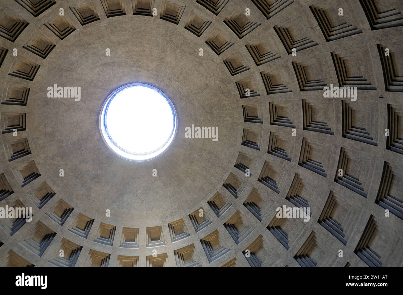 Le Panthéon, plafonnier et oculus détail Banque D'Images