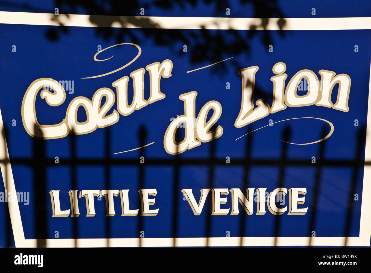 Détail de barge à la petite Venise Paddington Londres Banque D'Images