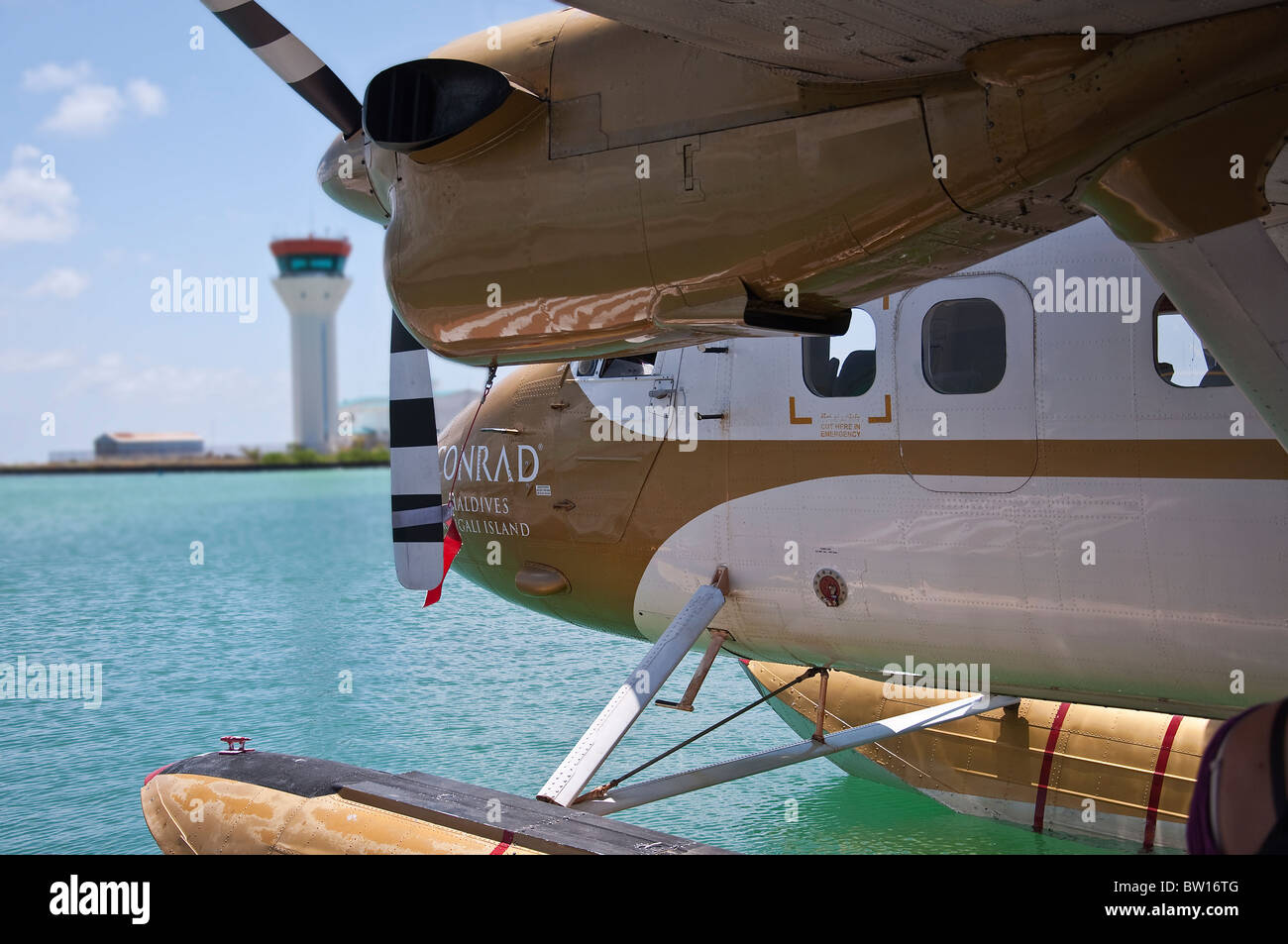 MAT air taxi maldivien Twin Otter DHC6 Banque D'Images