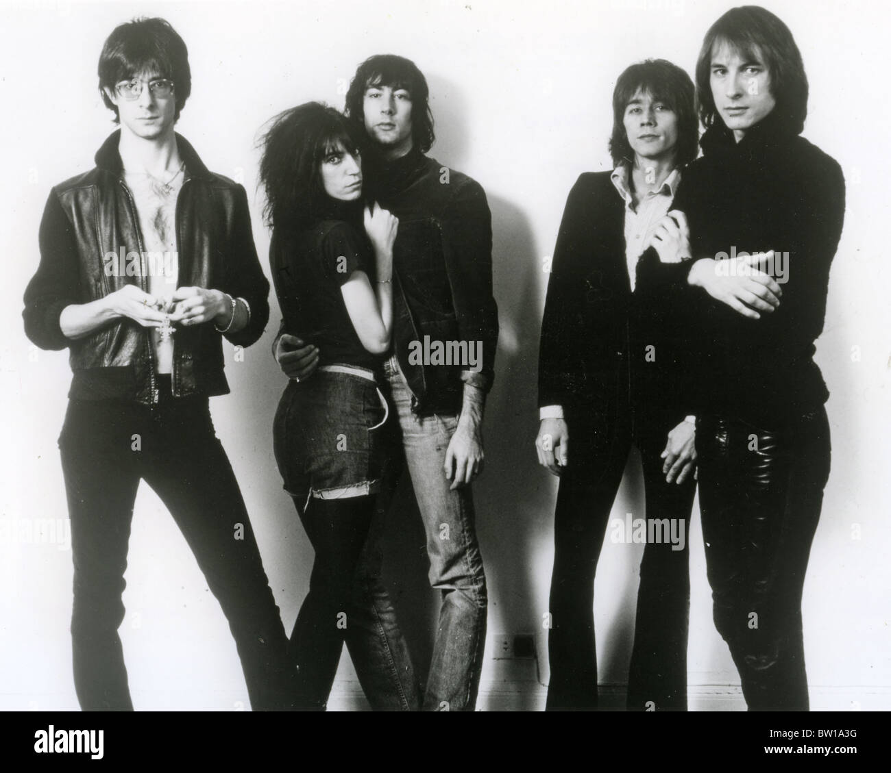 PATTI SMITH GROUP - Articles promotionnels photo de groupe rock américain Banque D'Images