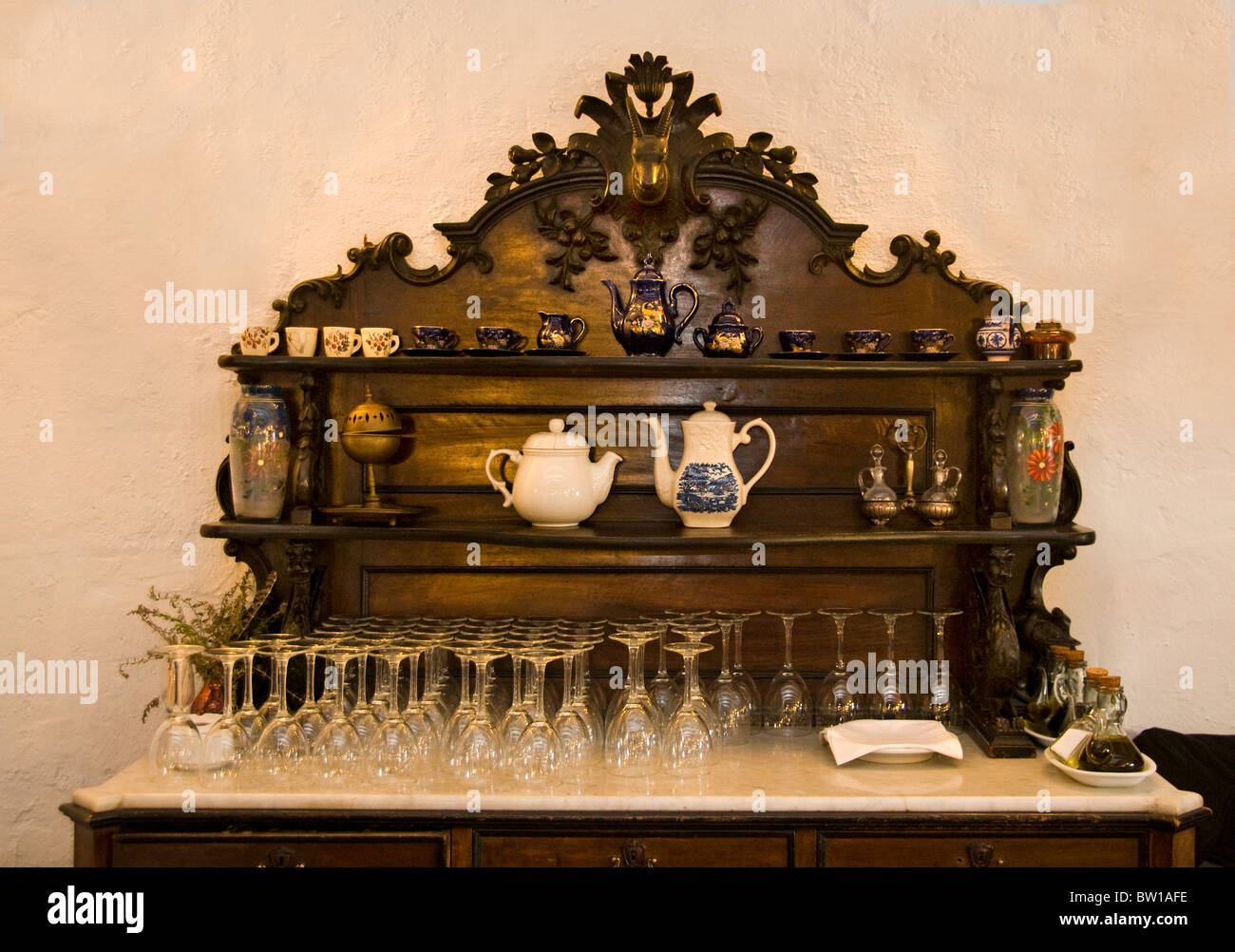 Espagne Andalousie vieille ferme restaurant espagnol diner Banque D'Images