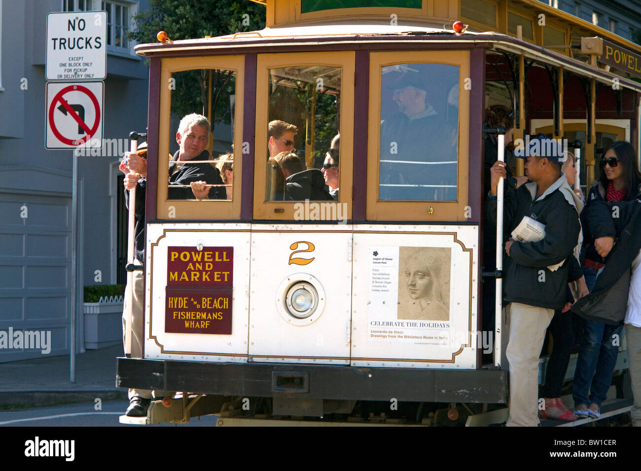 Système de téléphérique dans la ville de San Francisco, Californie, USA. Banque D'Images