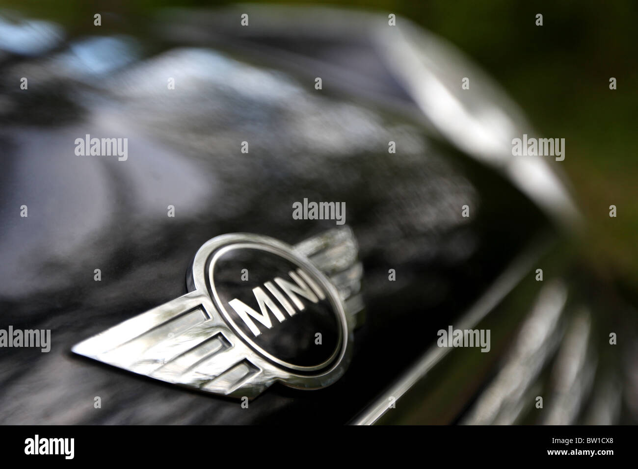 2005, noir Mini Cooper voiture berline Banque D'Images