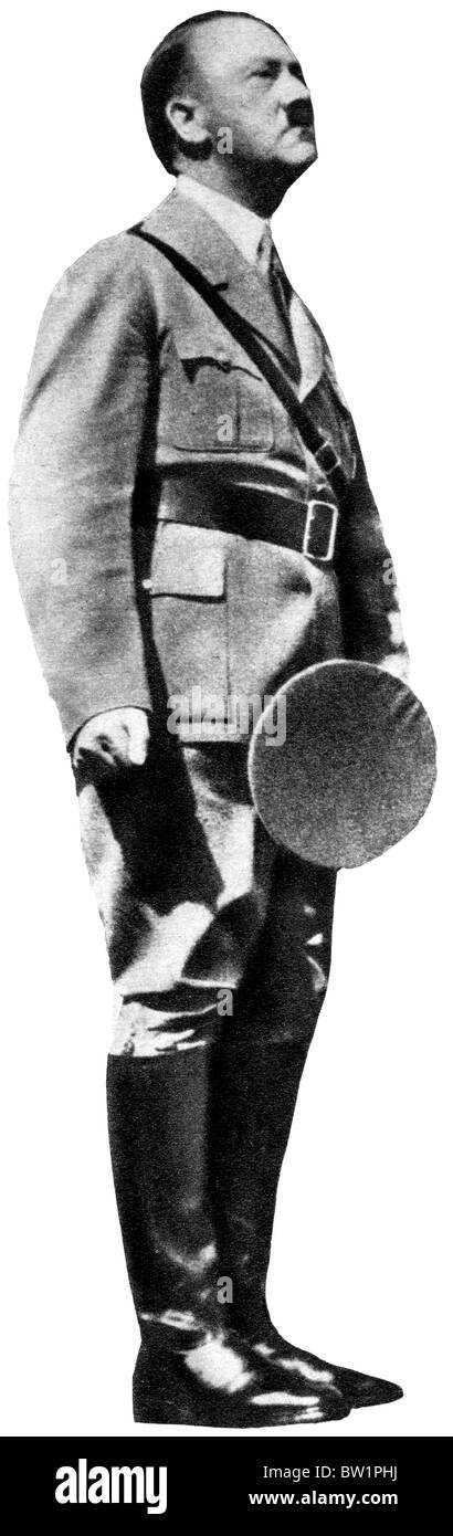 Hitler, Nuremberg, 1938 Photo de l'article attention au Fuhrer à un rassemblement nazi dans la ville bavaroise Banque D'Images