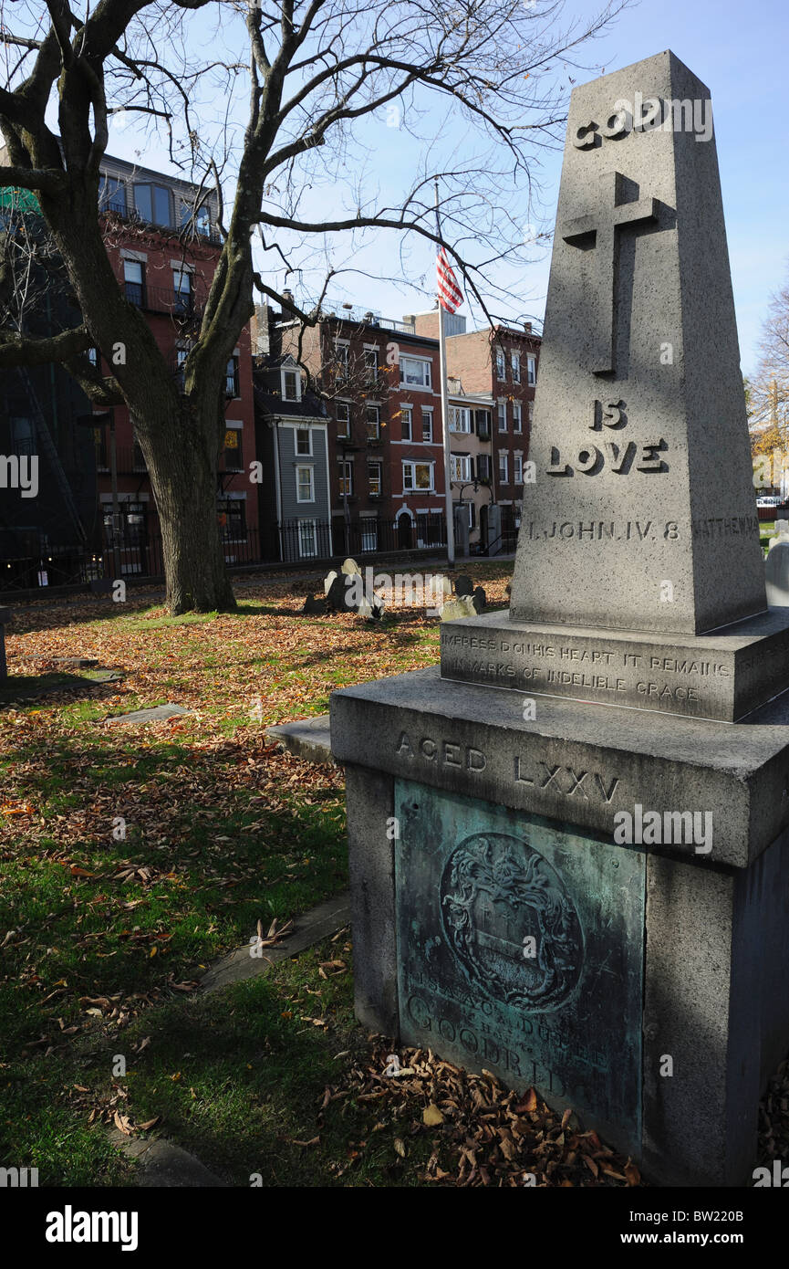 Copp's Hill Burying Ground, Boston, Massachusetts, USA Banque D'Images