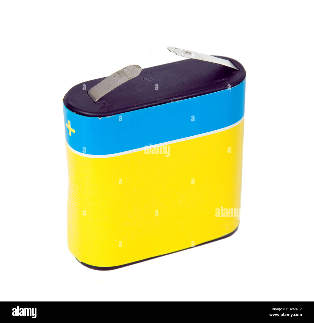 C'est vieille deux contacts batterie, capacité et haute tension Banque D'Images