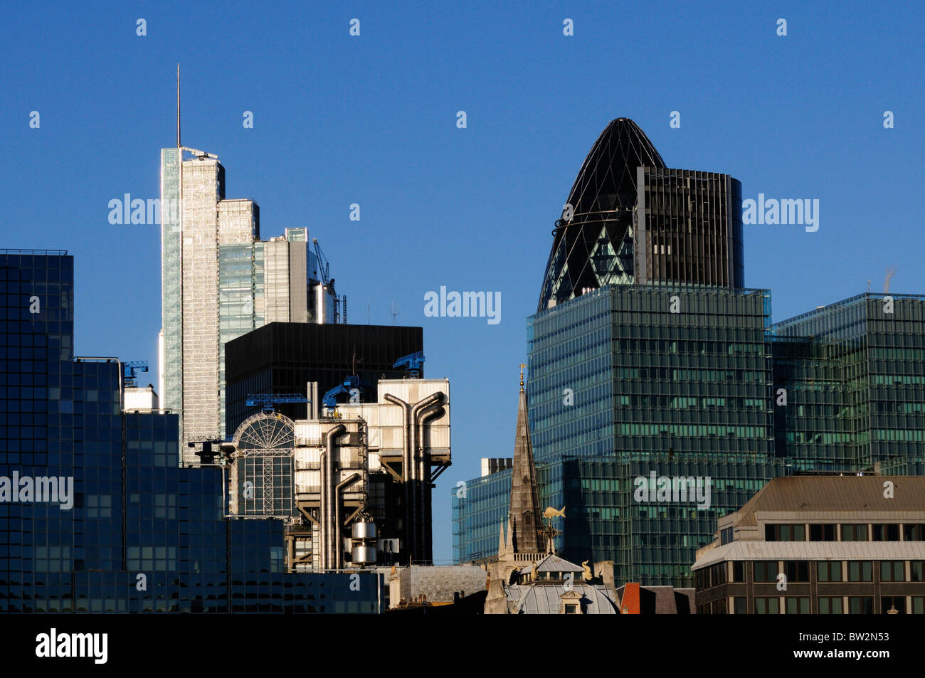 Résumé détail architectural de bâtiments Ville de London, London, England, UK Banque D'Images