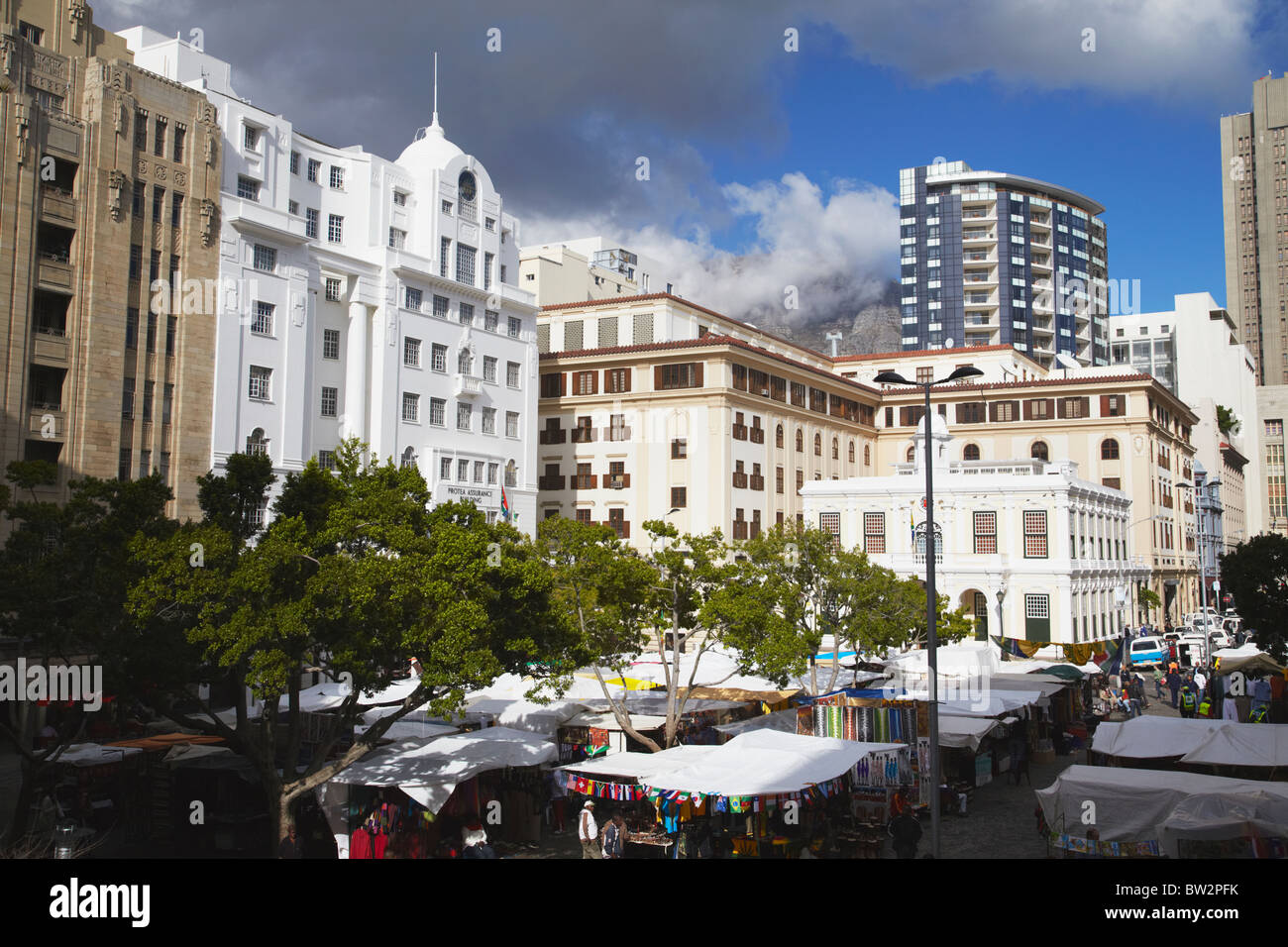 Greenmarket Square, City Bowl, Cape Town, Western Cape, Afrique du Sud Banque D'Images