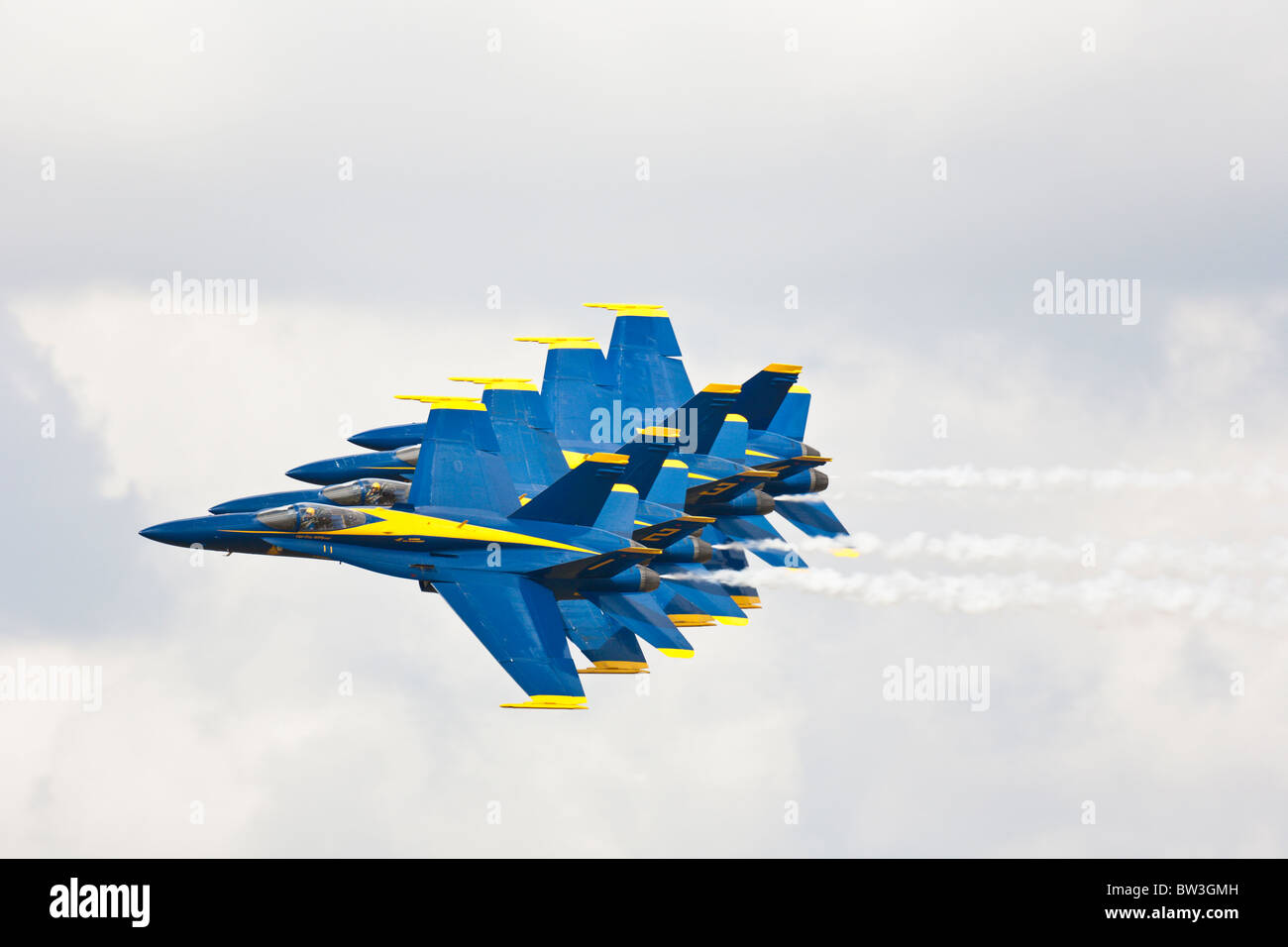 L'Escadron de démonstration en vol de l'US Navy Blue Angels air show à effectuer à Jacksonville, Floride Banque D'Images