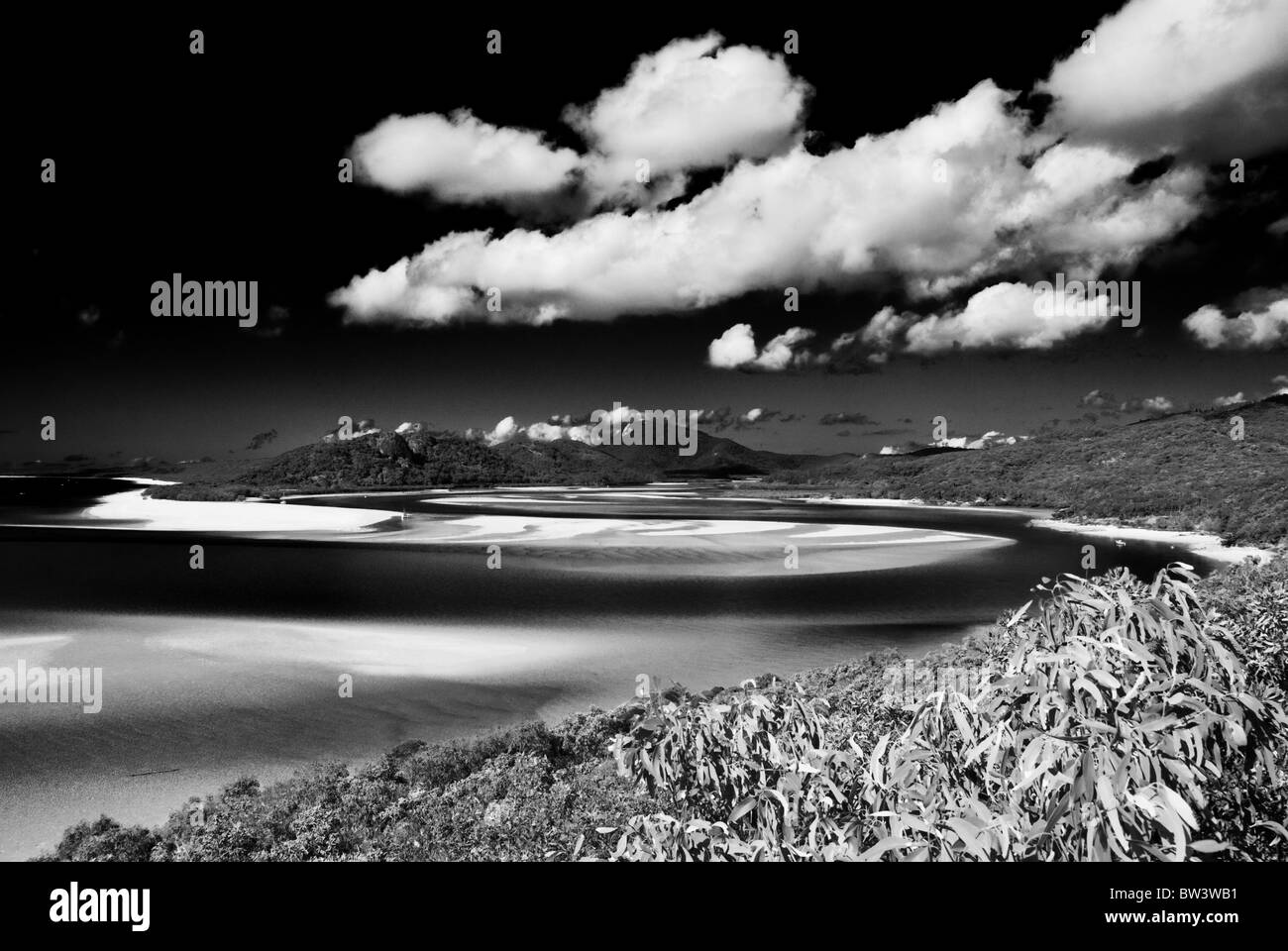 Whitehaven Beach dans l'archipel des Whitsundays, Queensland, Australie Banque D'Images