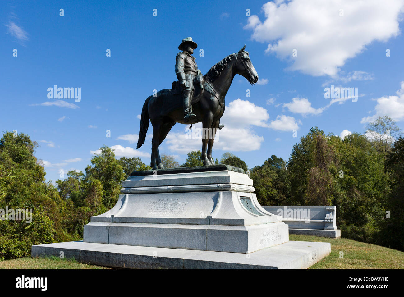 Statue du Général Ulysses S'accorder sur l'octroi, dans sa zone d'affectation, Vicksburg National Military Park, Mississippi, États-Unis Banque D'Images