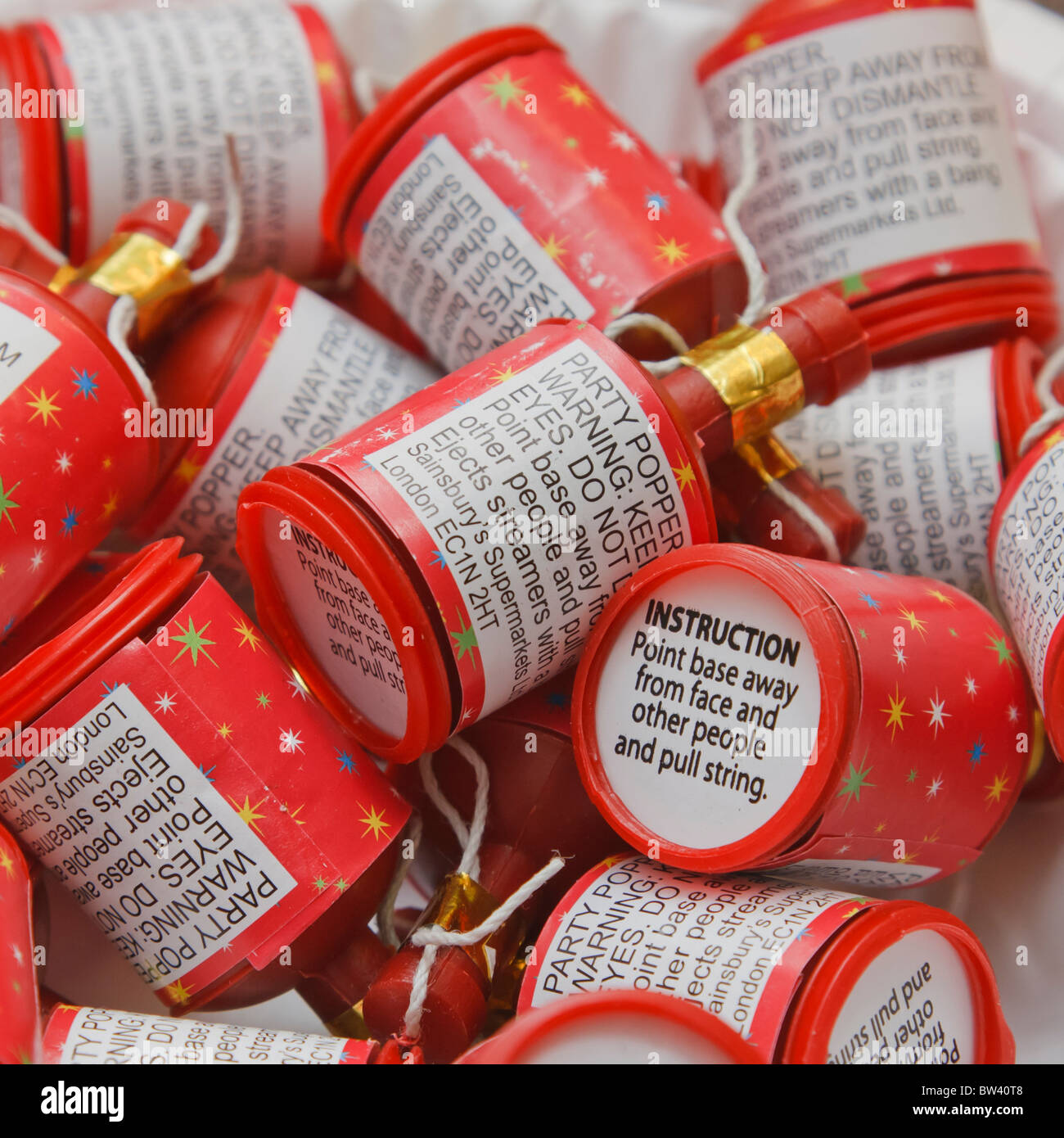 Poppers parti en attente d'être utilisé. Banque D'Images