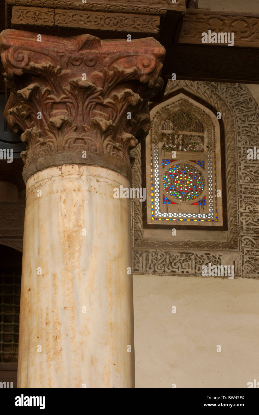 Aegypten, Kairo, Al-Salih Talai Mosquée Bab Zuwela am Stadttor Banque D'Images